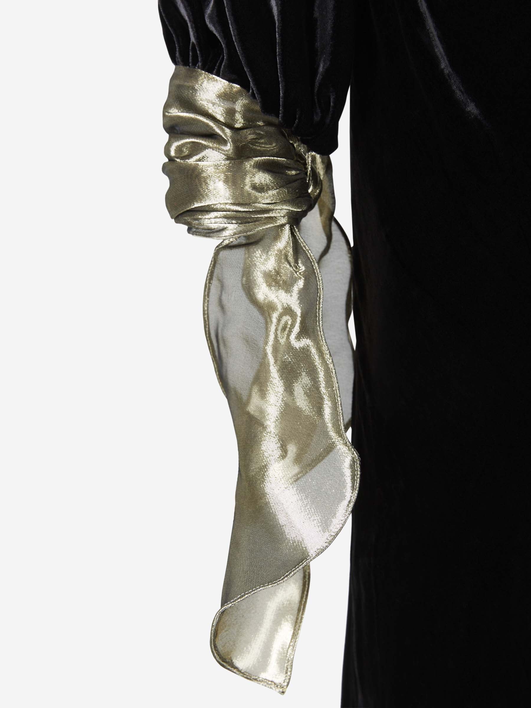 Outlet online Maria Lucia Hohan Mujer Vestido Maxi Terciopelo color Negro sku 732-001044 01 - Foto 5