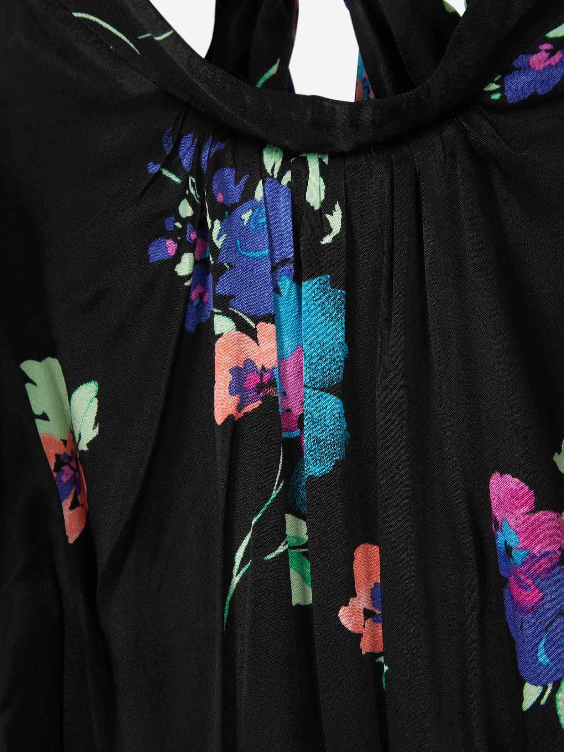 Outlet online Rotate Mujer Vestido Motivo Floral Satén color Azul Noche sku 732-001053 01 - Foto 3