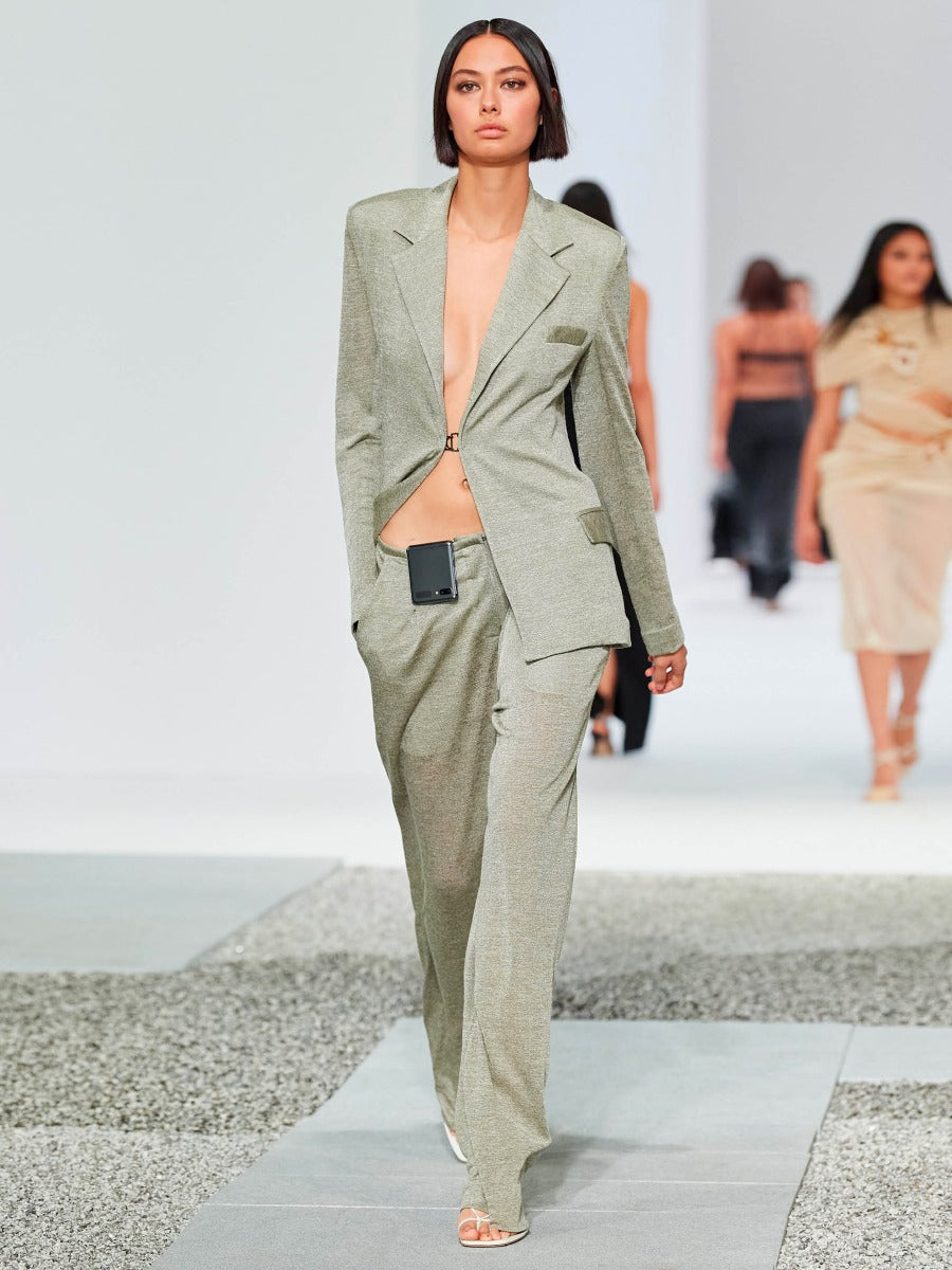 Christopher Esber Blazer Rubik Marled color Gris Claro sku 741-001761 01 - Foto 3