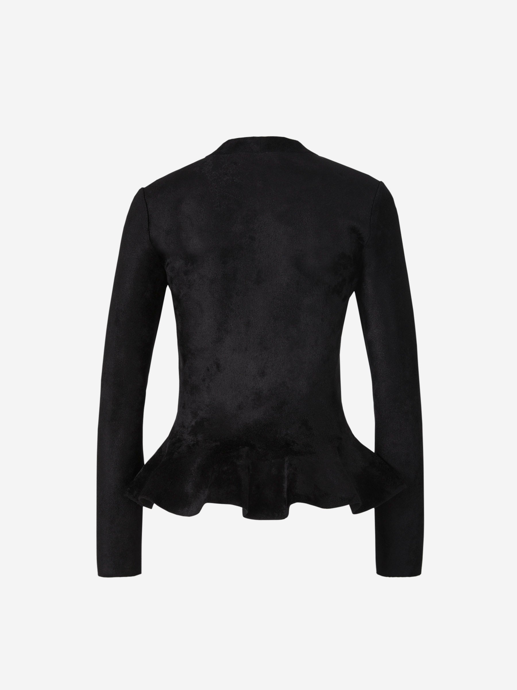 Alaïa Cárdigan Peplúm Terciopelo color Negro sku 741-001784 01 - Foto 2