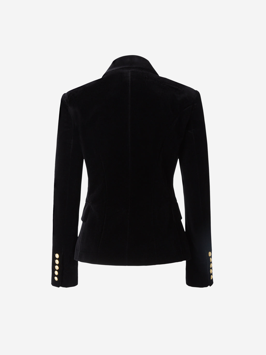 Balmain Blazer Doble Botonadura Terciopelo color Negro sku 741-001801 02 - Foto 2