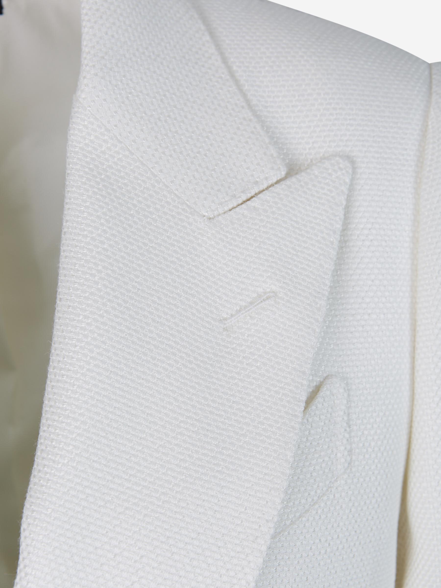 Tom Ford Blazer Sastrería Hopsack color Marfil sku 741-001816 01 - Foto 3