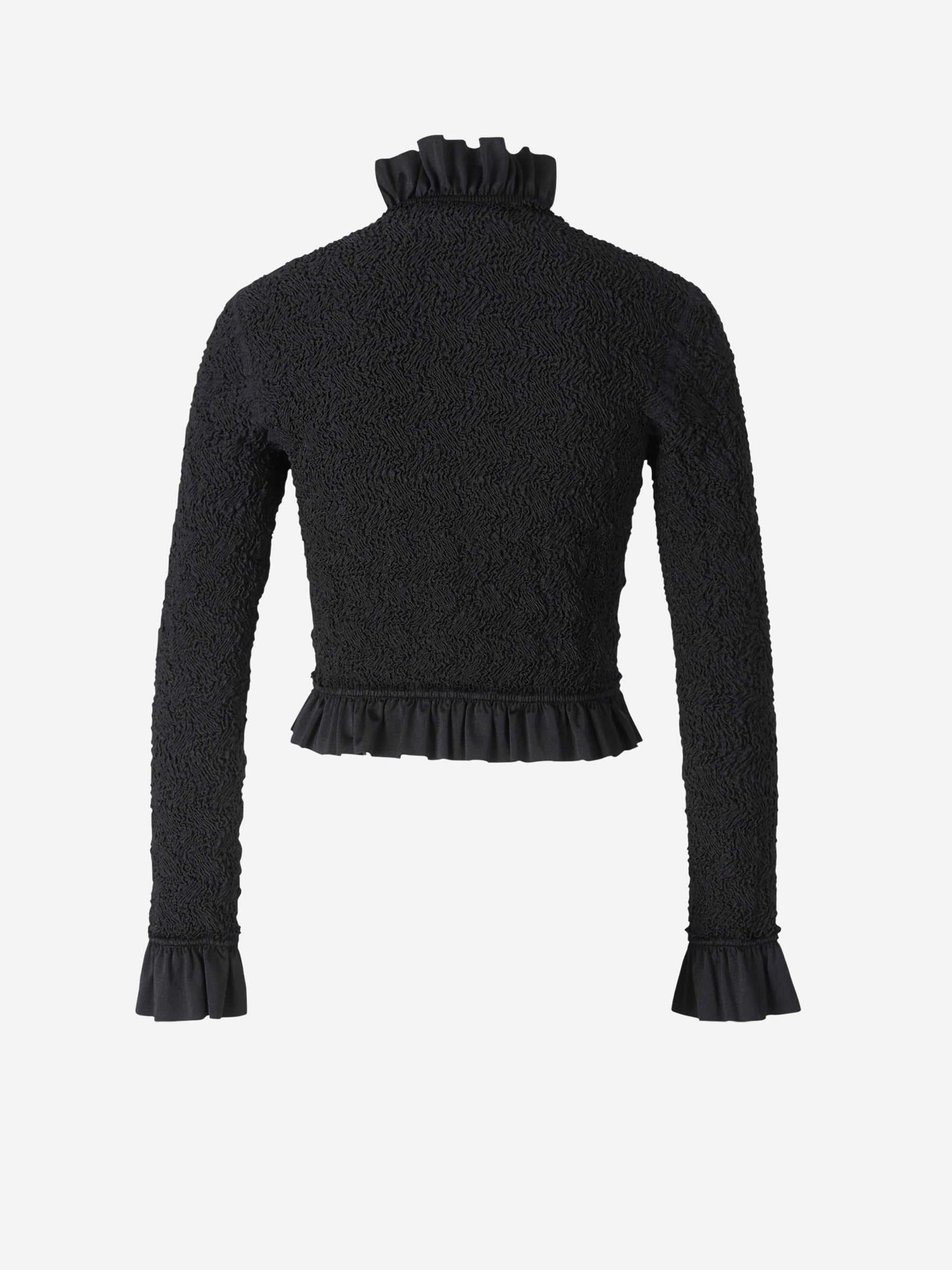 Alexander Wang Chaqueta Cropped Volantes Formés color Negro sku 741-001865 01 - Foto 2