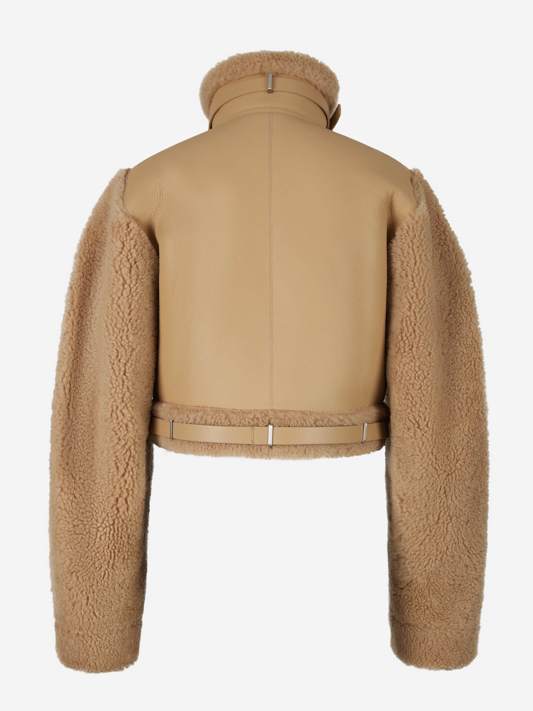 Dion Lee Chaqueta Piel Borrego Reversible color Arena sku 741-001874 01 - Foto 3