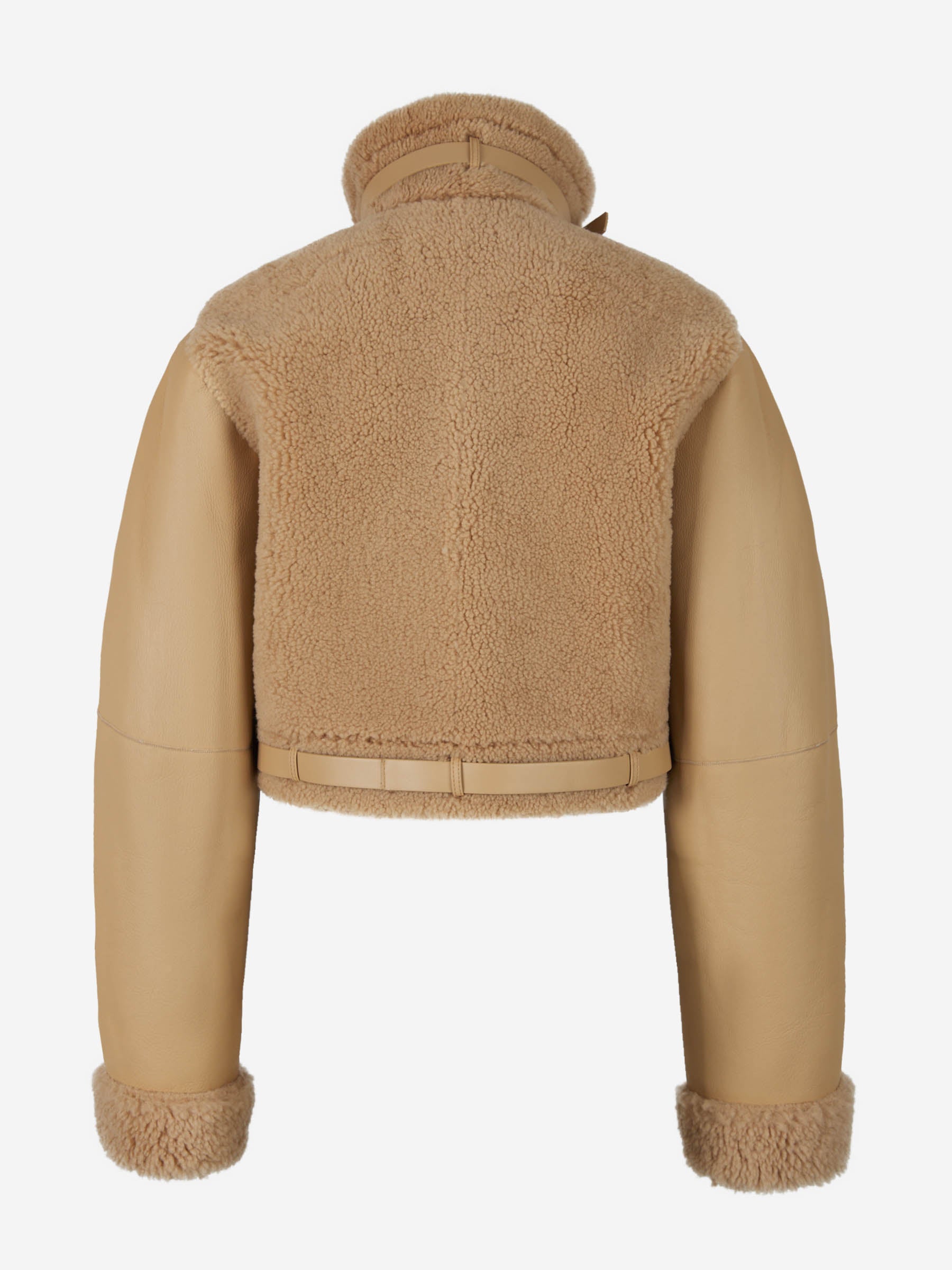 Dion Lee Chaqueta Piel Borrego Reversible color Arena sku 741-001874 01 - Foto 4