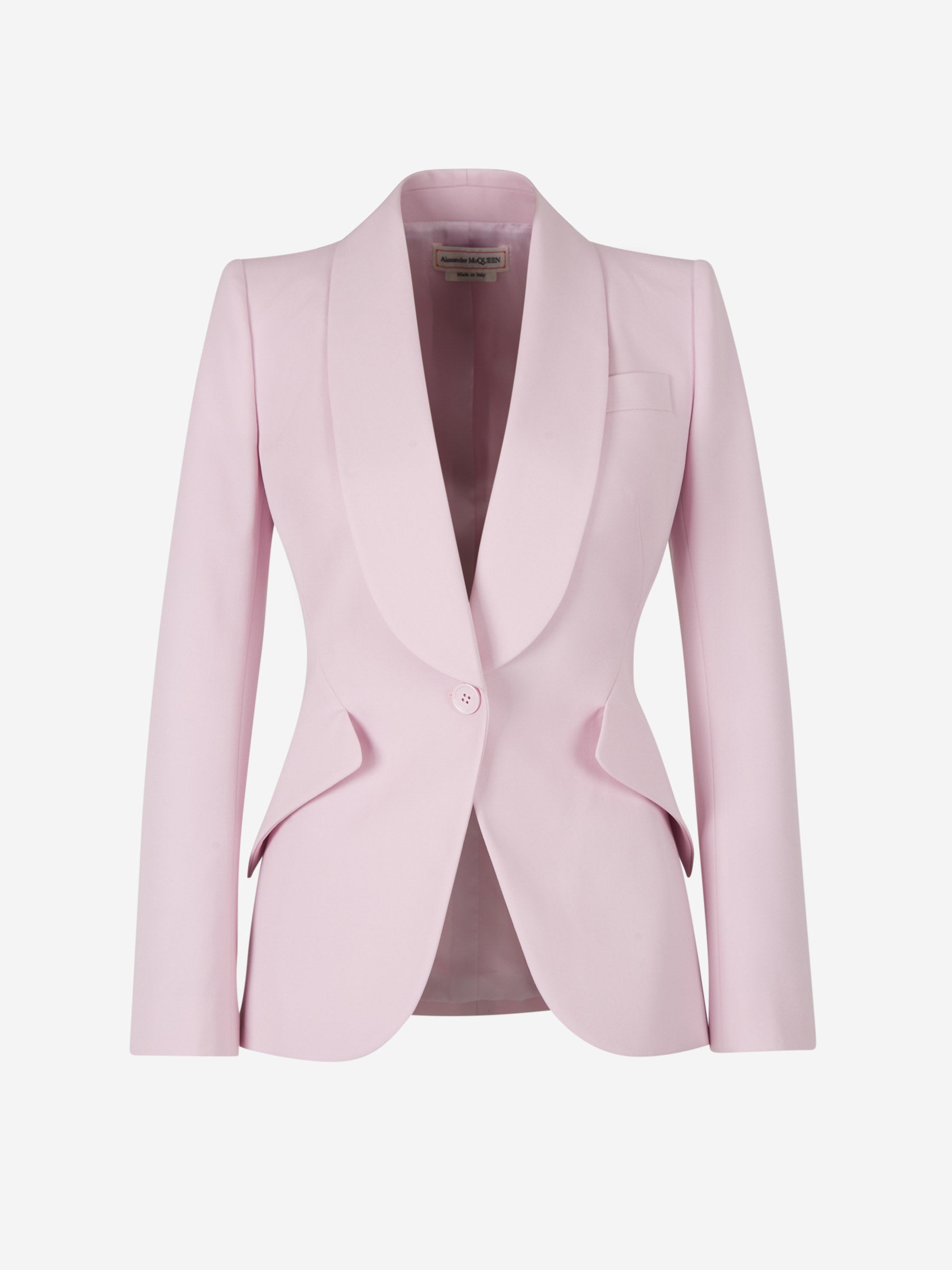 Alexander McQueen Blazer Peak Shoulder Grain color Rosa Claro sku 741-001905 01 - Foto 1