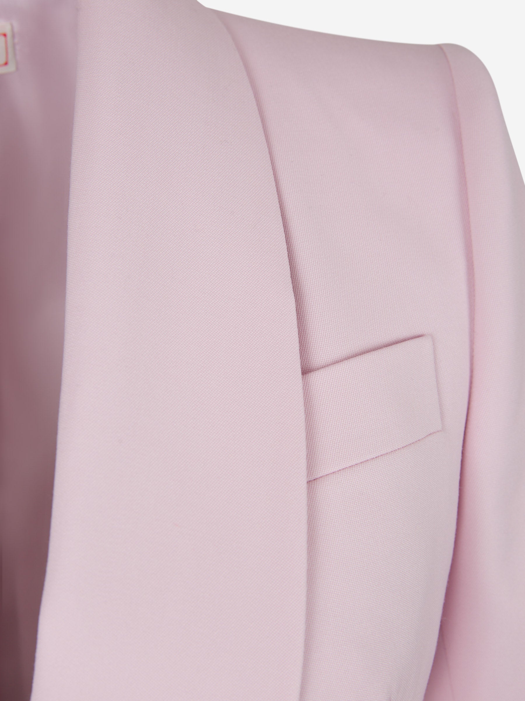 Alexander McQueen Blazer Peak Shoulder Grain color Rosa Claro sku 741-001905 01 - Foto 3