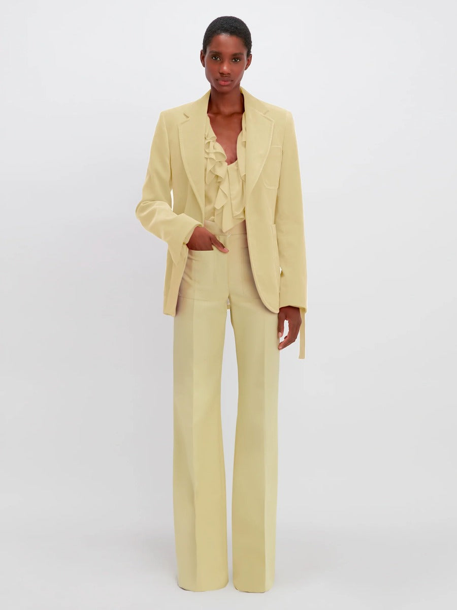 Victoria Beckham Blazer Diseño Estructurado color Amarillo sku 741-001917 01 - Foto 6