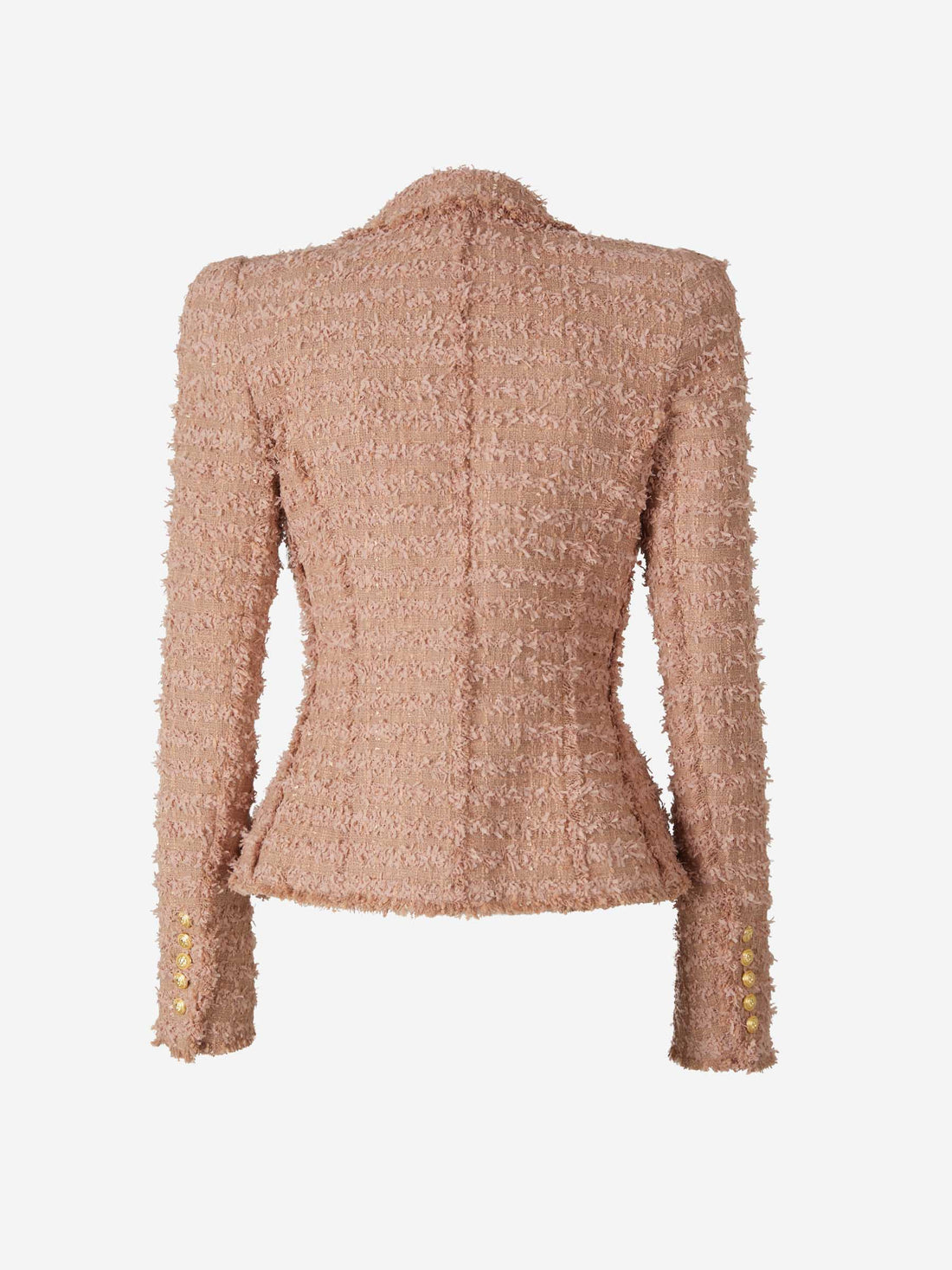 Balmain Blazer Tweed Doble Botonadura color Blanco sku 741-001951 02 - Foto 2