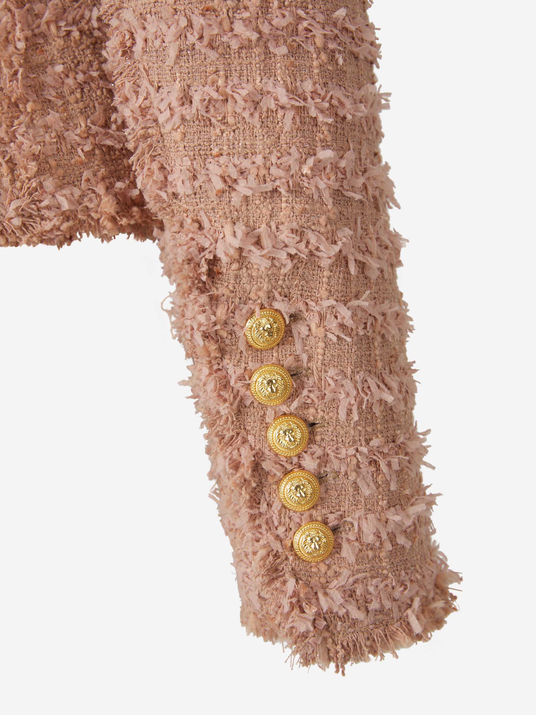 Balmain Blazer Tweed Doble Botonadura color Blanco sku 741-001951 02 - Foto 5