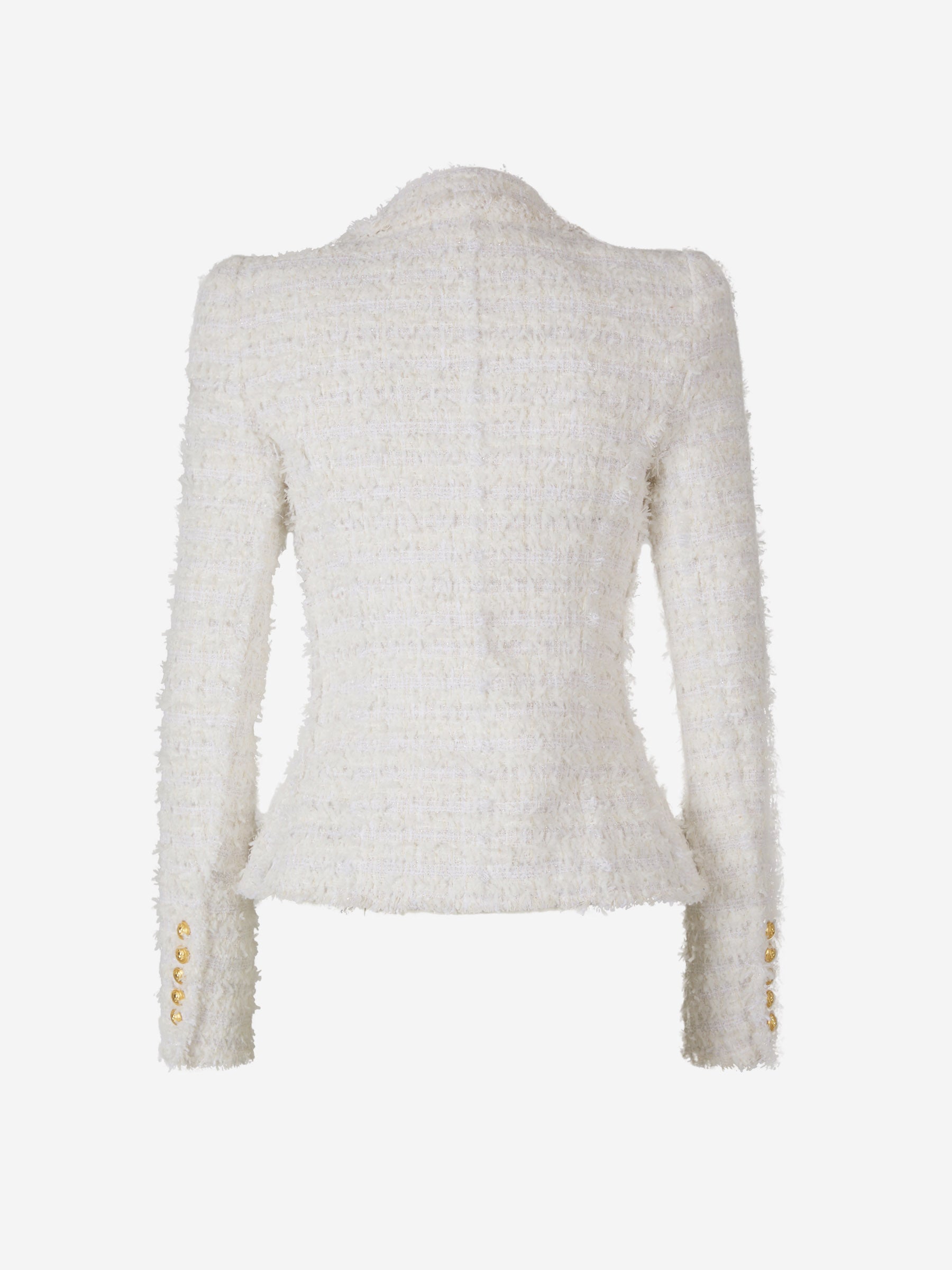 Balmain Blazer Tweed Doble Botonadura color Blanco sku 741-001951 02 - Foto 7