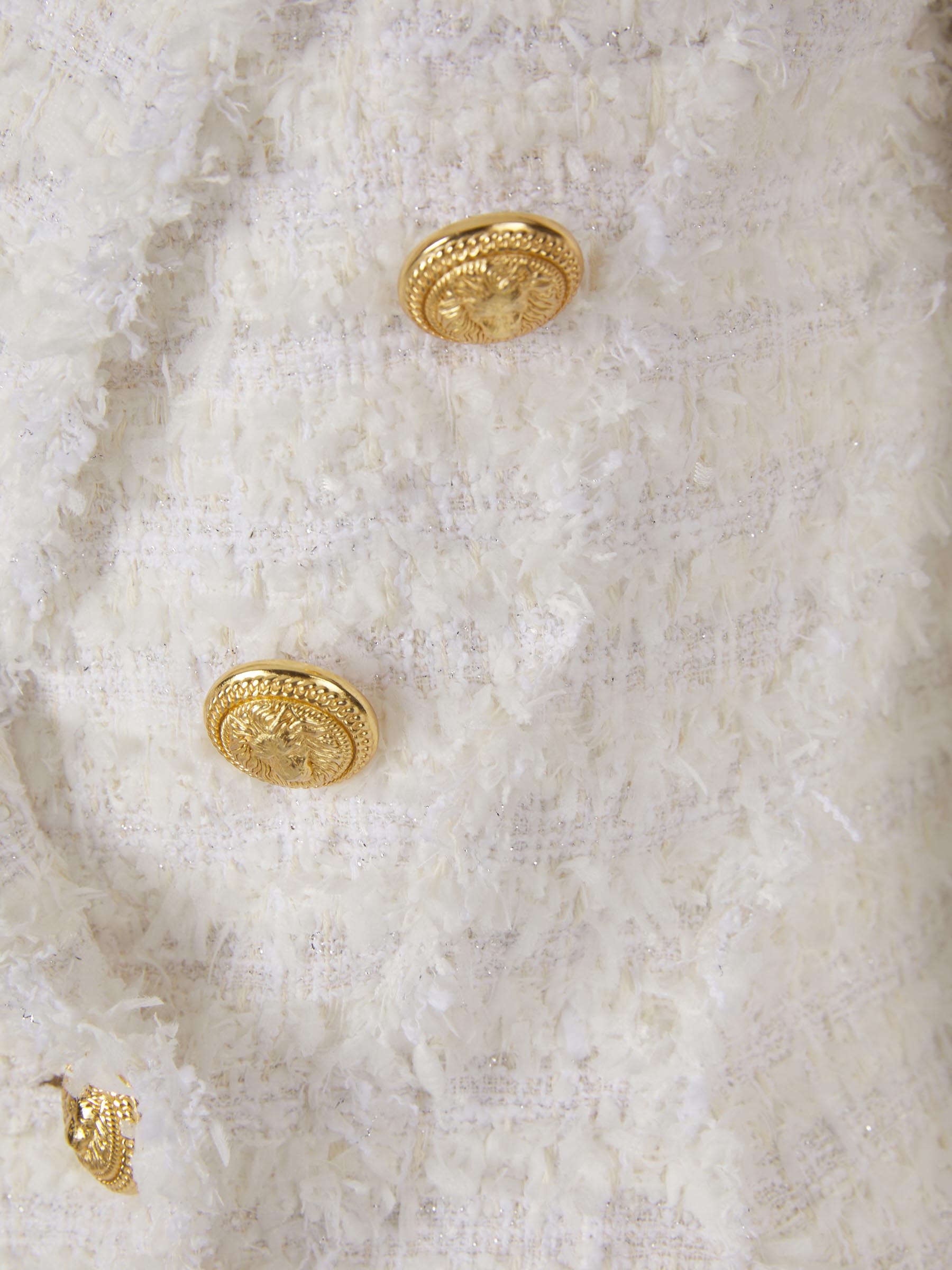 Balmain Blazer Tweed Doble Botonadura color Blanco sku 741-001951 02 - Foto 9