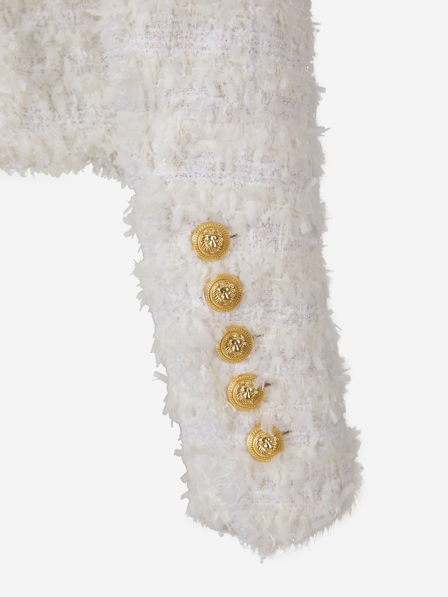 Balmain Blazer Tweed Doble Botonadura color Blanco sku 741-001951 02 - Foto 10