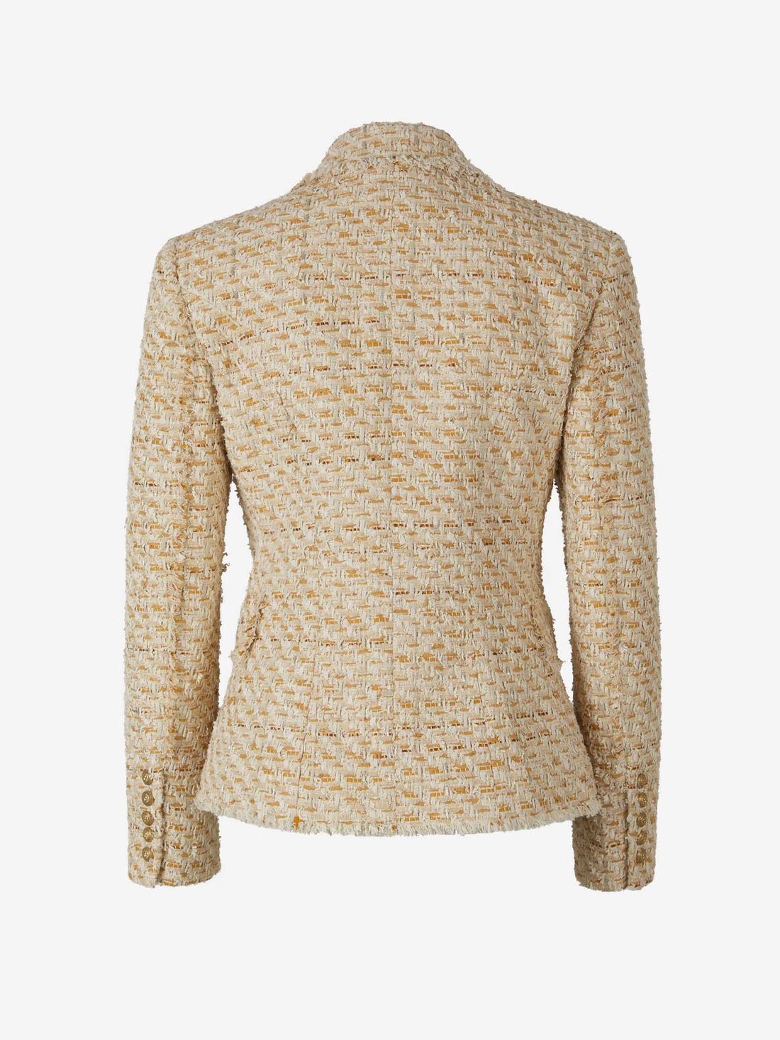 Balmain Blazer Abotonada Tweed color Beis sku 741-001966 01 - Foto 2