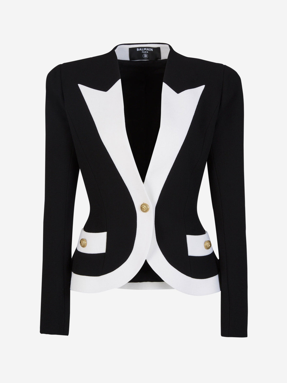 Balmain Blazer Crepé Lana color Negro sku 741-002049 01 - Foto 1