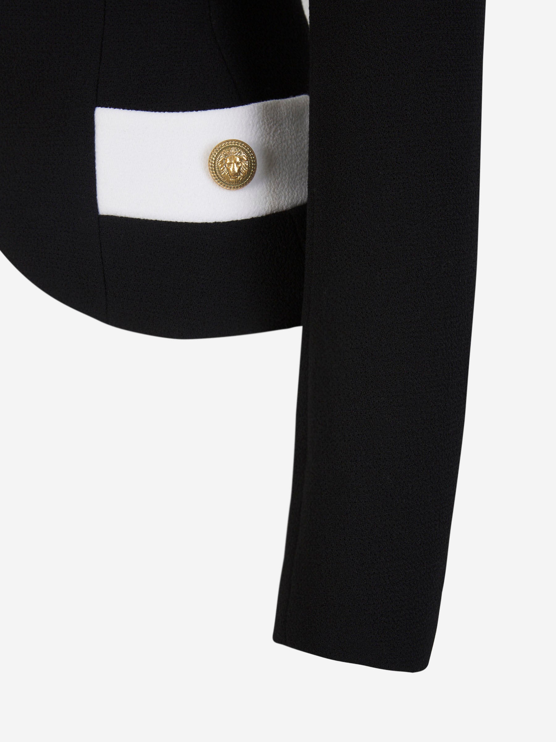 Balmain Blazer Crepé Lana color Negro sku 741-002049 01 - Foto 4