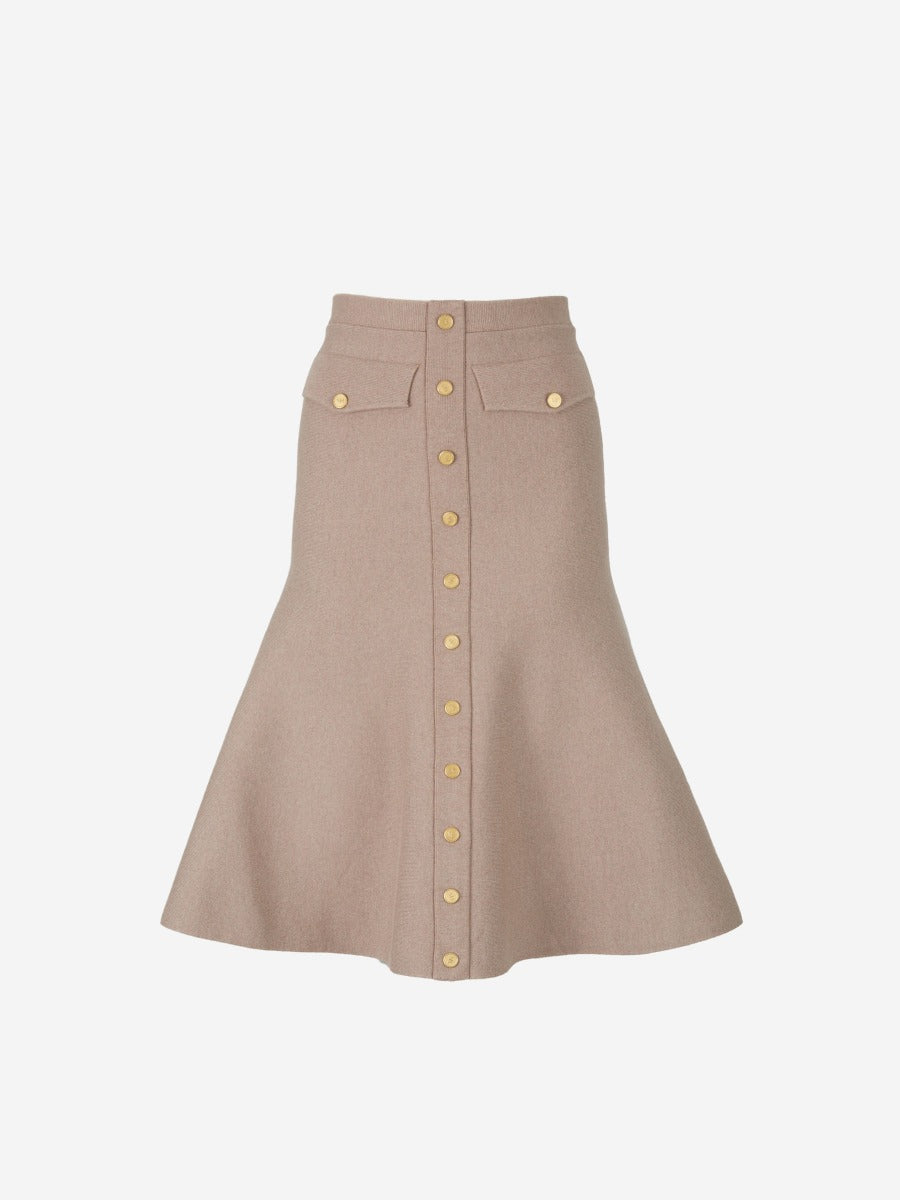 Victoria Beckham Falda Punto Lana color Caramelo sku 750-001258 01 - Foto 5
