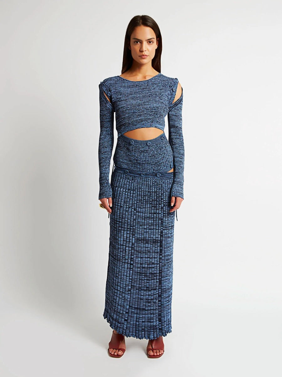 Christopher Esber Falda Plisada Lazo color Negro sku 750-001266 02 - Foto 6