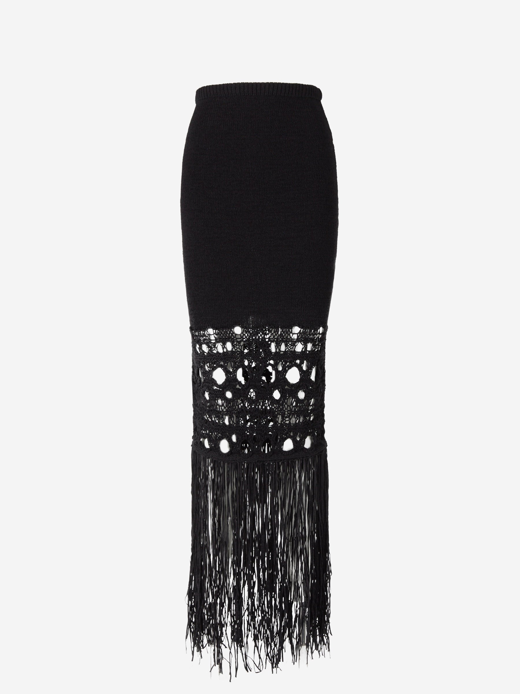 Christopher Esber Falda Croché Flecos color Negro sku 750-001268 01 - Foto 1