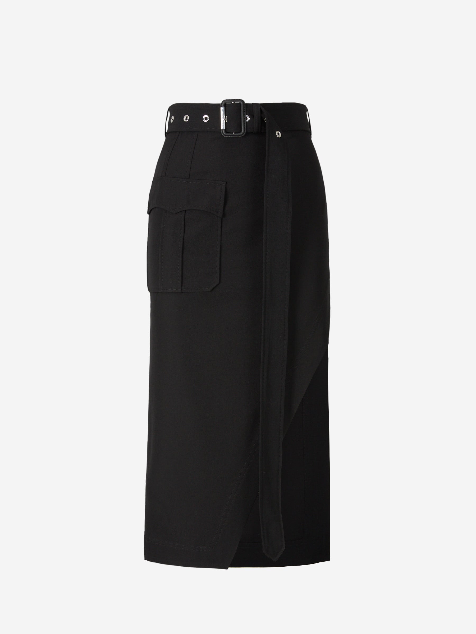 Alexander McQueen Falda Lana Cinturón color Negro sku 750-001277 01 - Foto 1