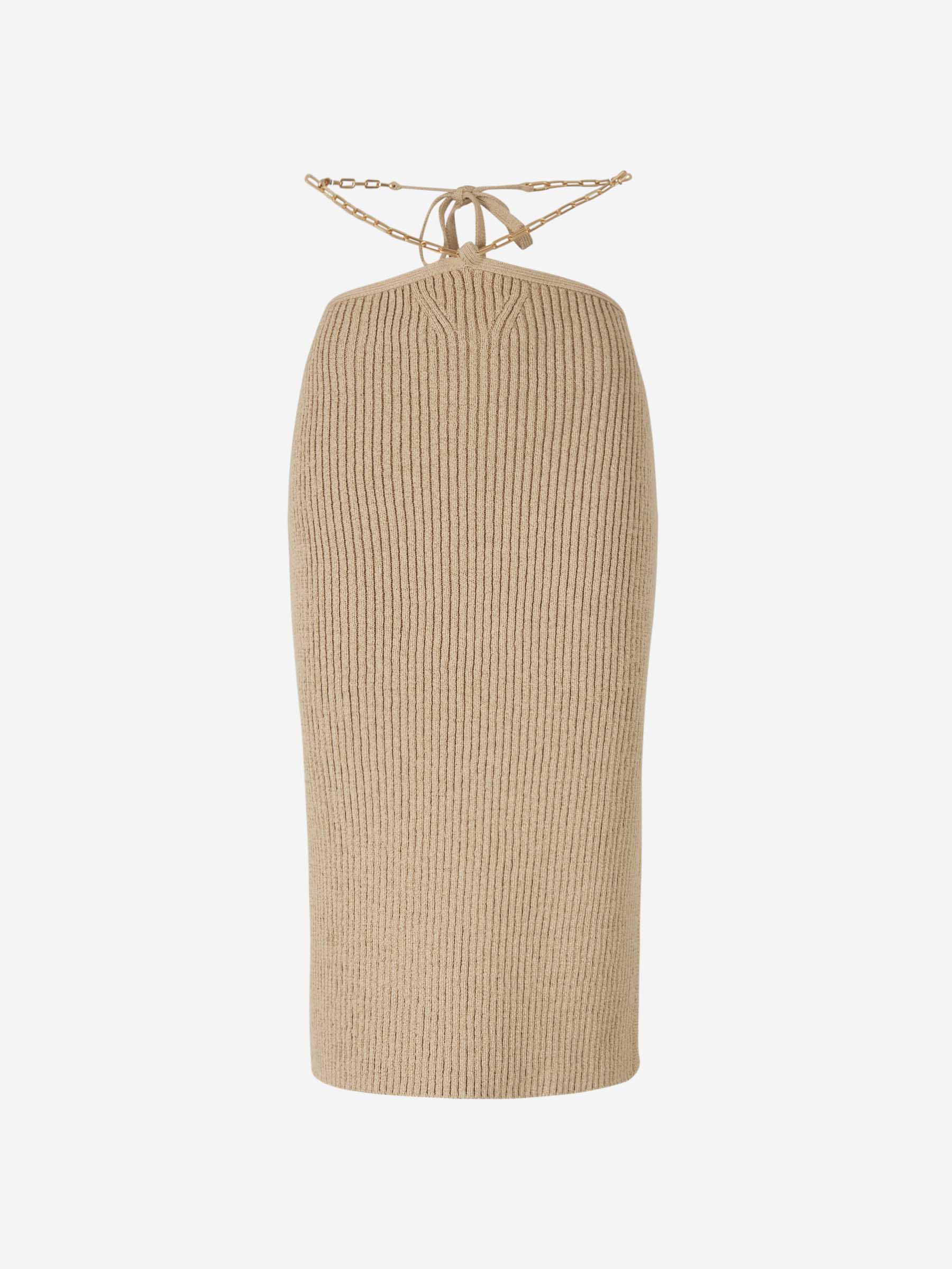 Cult Gaia Falda Punto Zariana color Topo sku 750-001289 01 - Foto 1