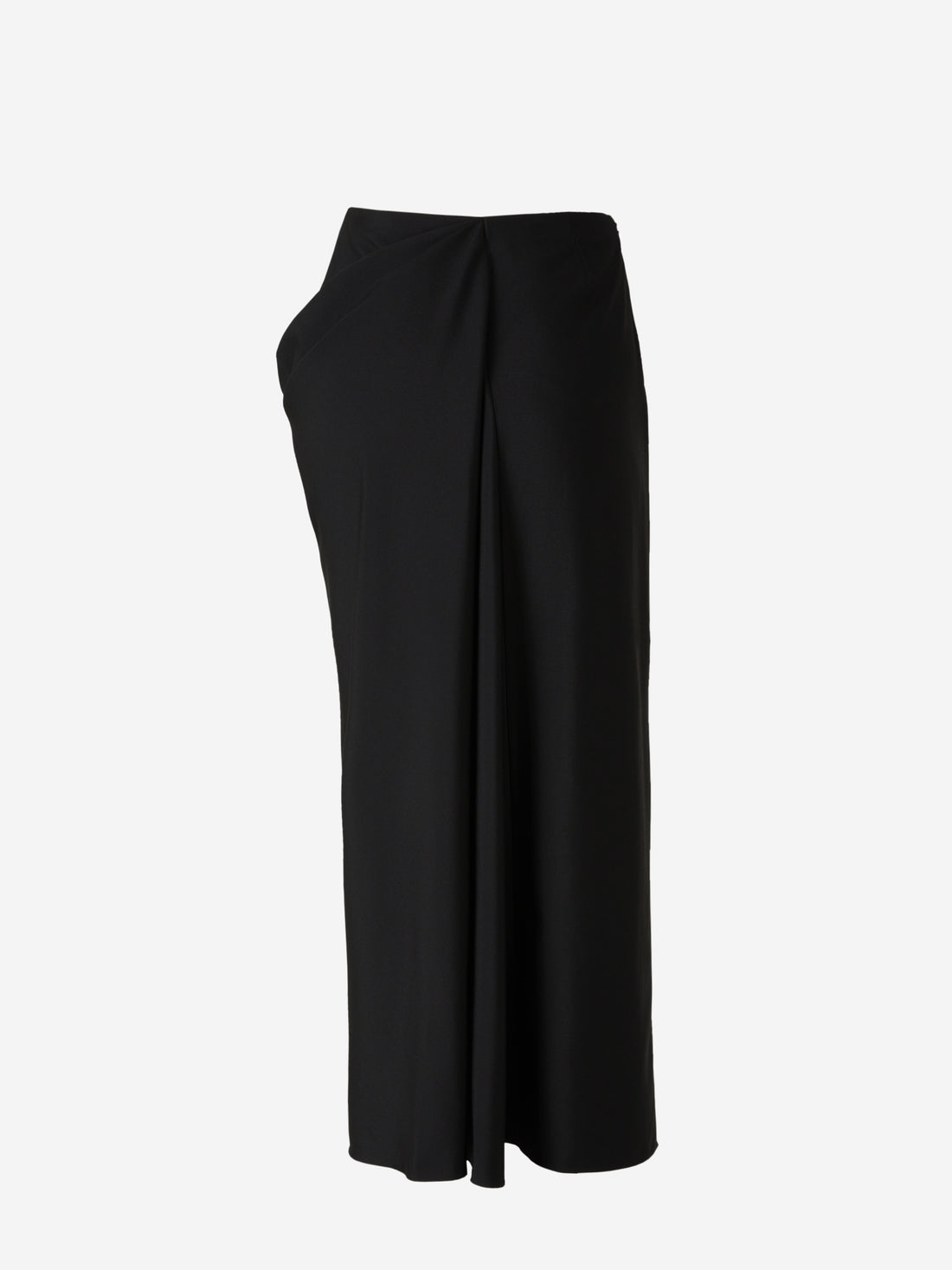 Alexander McQueen Falda Lana Fruncida color Negro sku 750-001348 01 - Foto 2