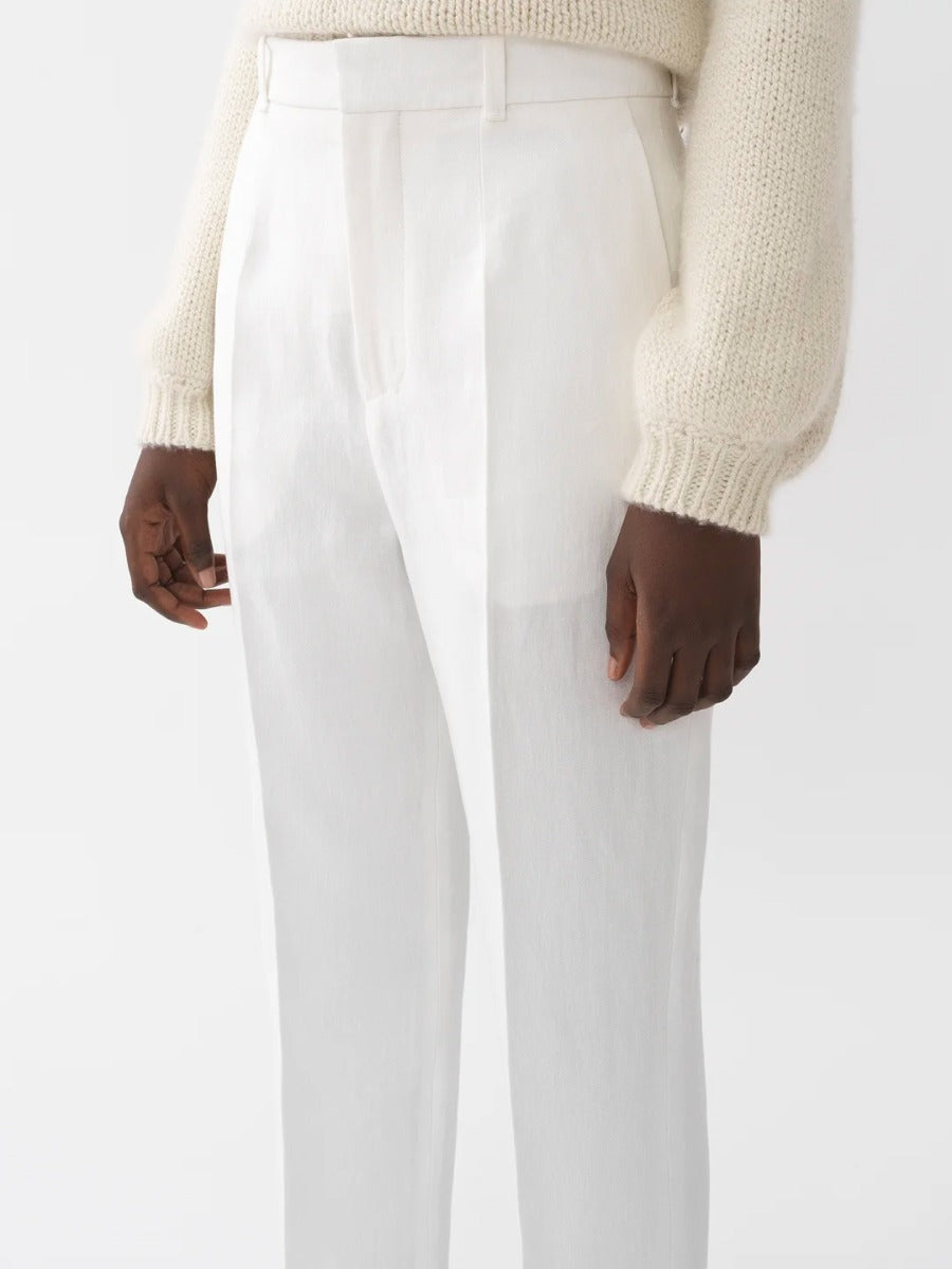Chloé Pantalones Lino color Blanco sku 761-002763 01 - Foto 5