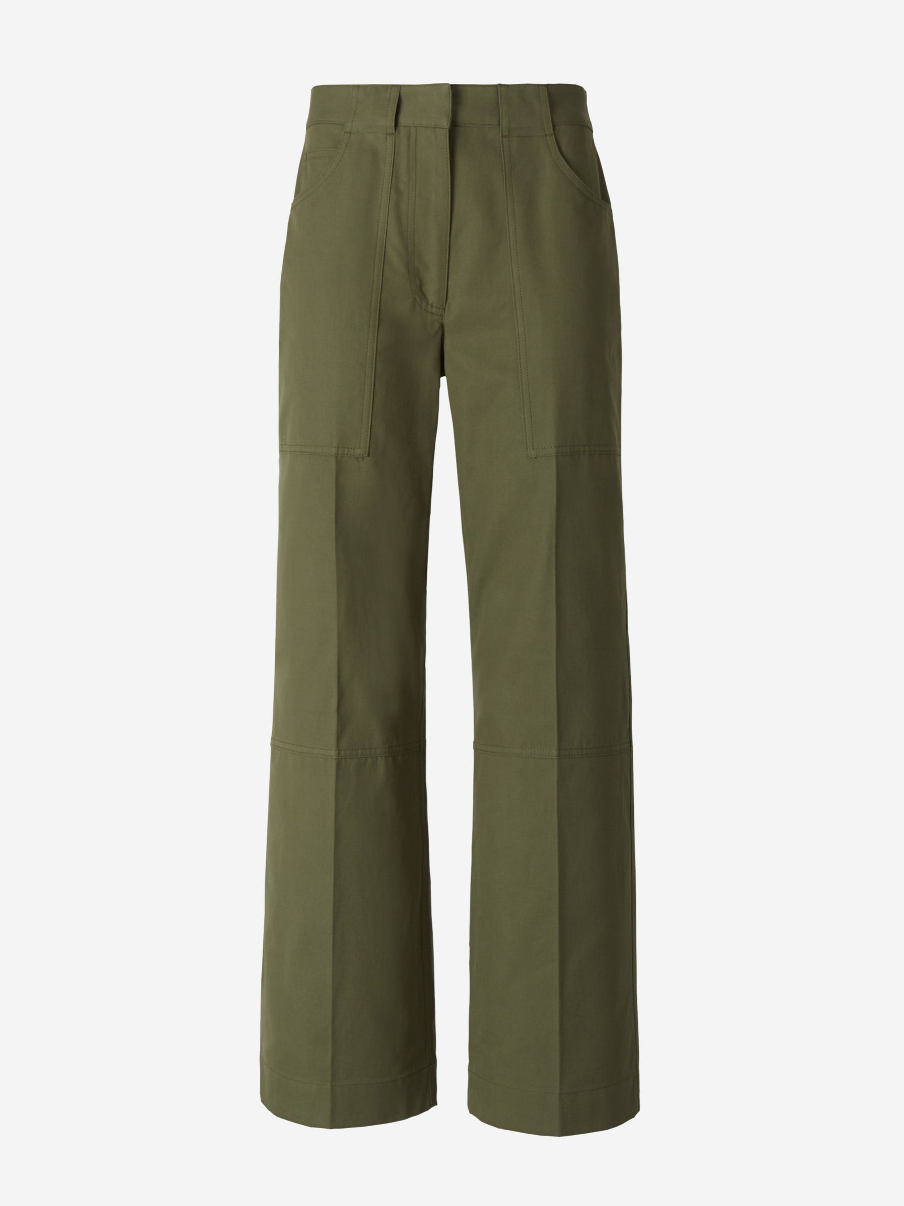 Outlet online Victoria Beckham Mujer Pantalones Utility Relaxed color Verde Militar sku 761-002806 01 - Foto 1