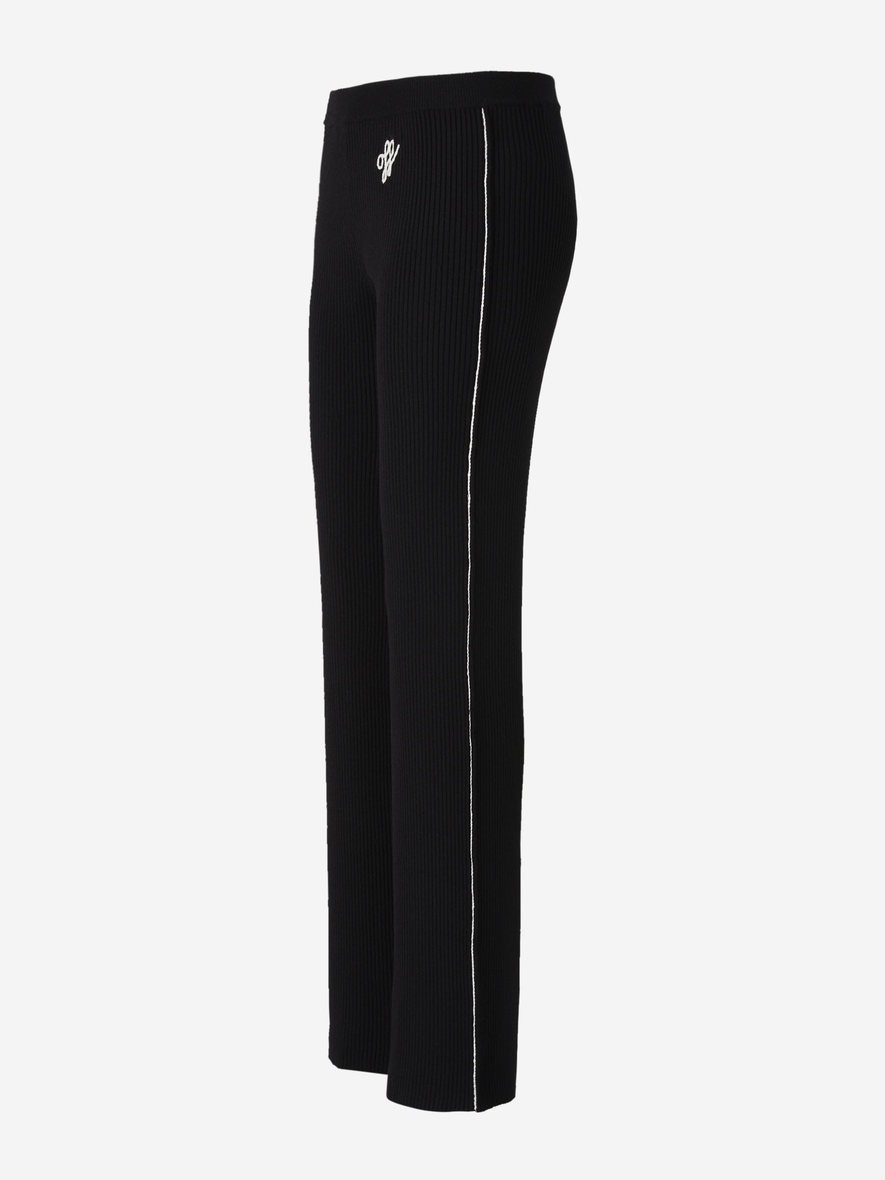 Outlet online Off-White Mujer Pantalones Punto Lana color Negro sku 761-002992 01 - Foto 2