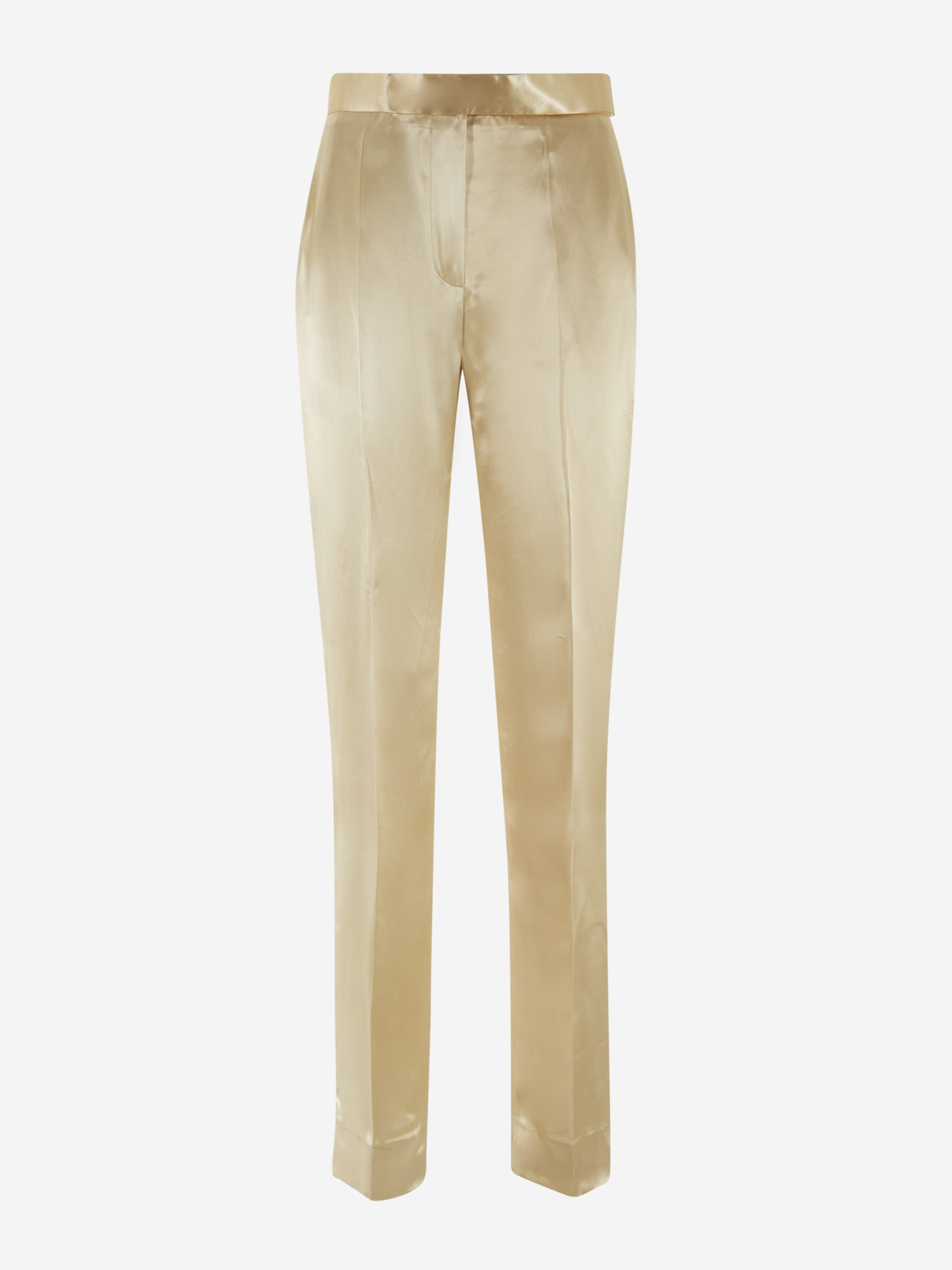 Outlet online Victoria Beckham Mujer Pantalones Vestir Satén color Dorado sku 761-003107 01 - Foto 1
