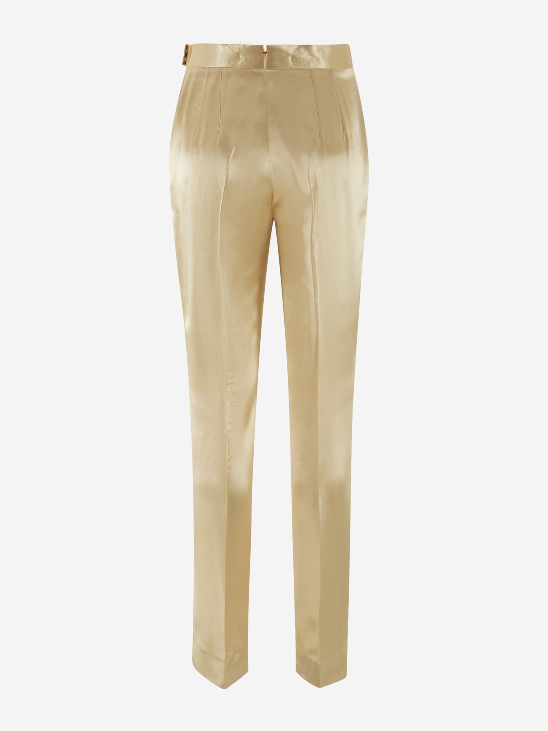 Outlet online Victoria Beckham Mujer Pantalones Vestir Satén color Dorado sku 761-003107 01 - Foto 3