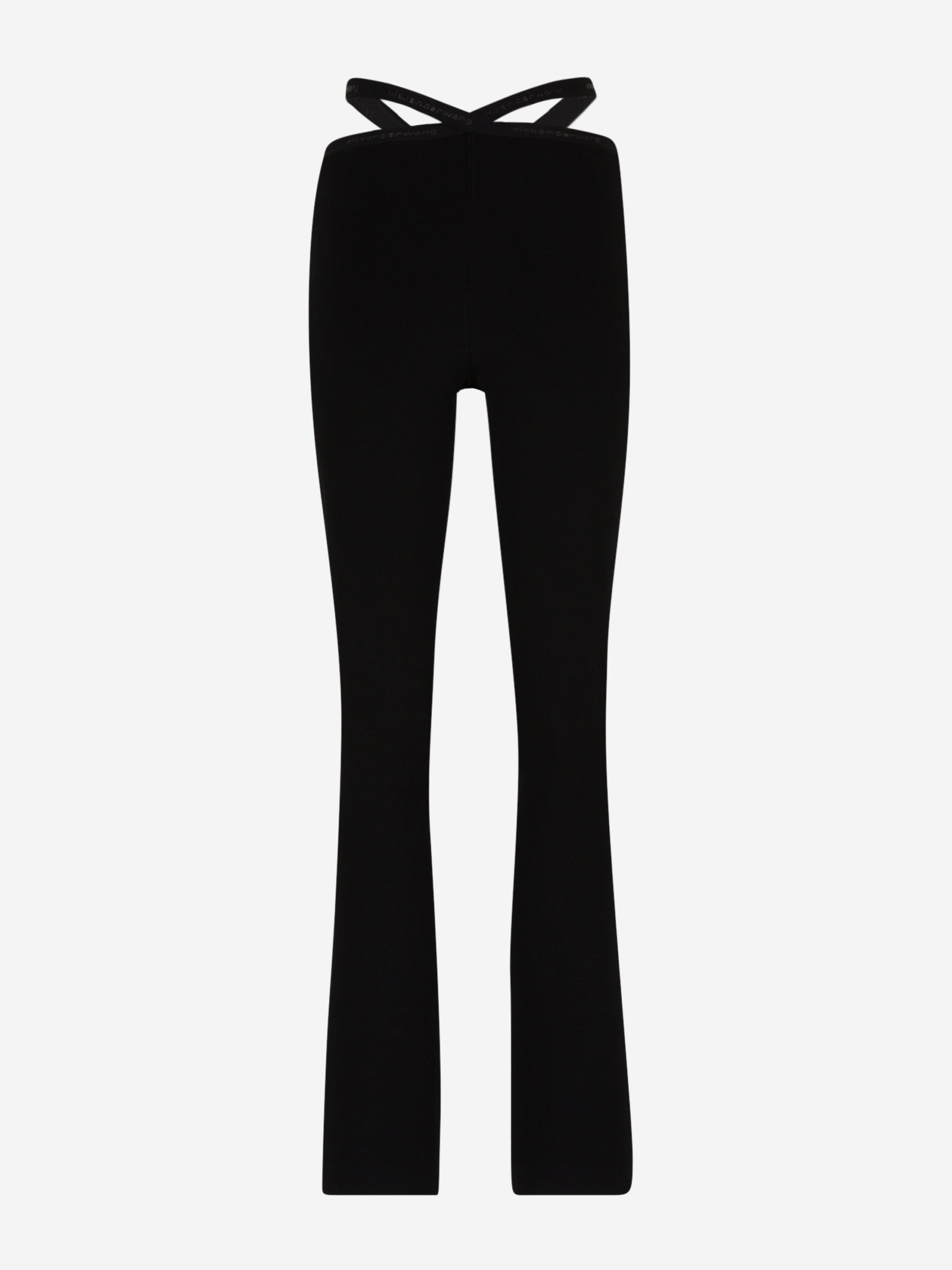 Alexander Wang Leggings Crisscross Viscosa color Negro sku 761-003140 01 - Foto 1