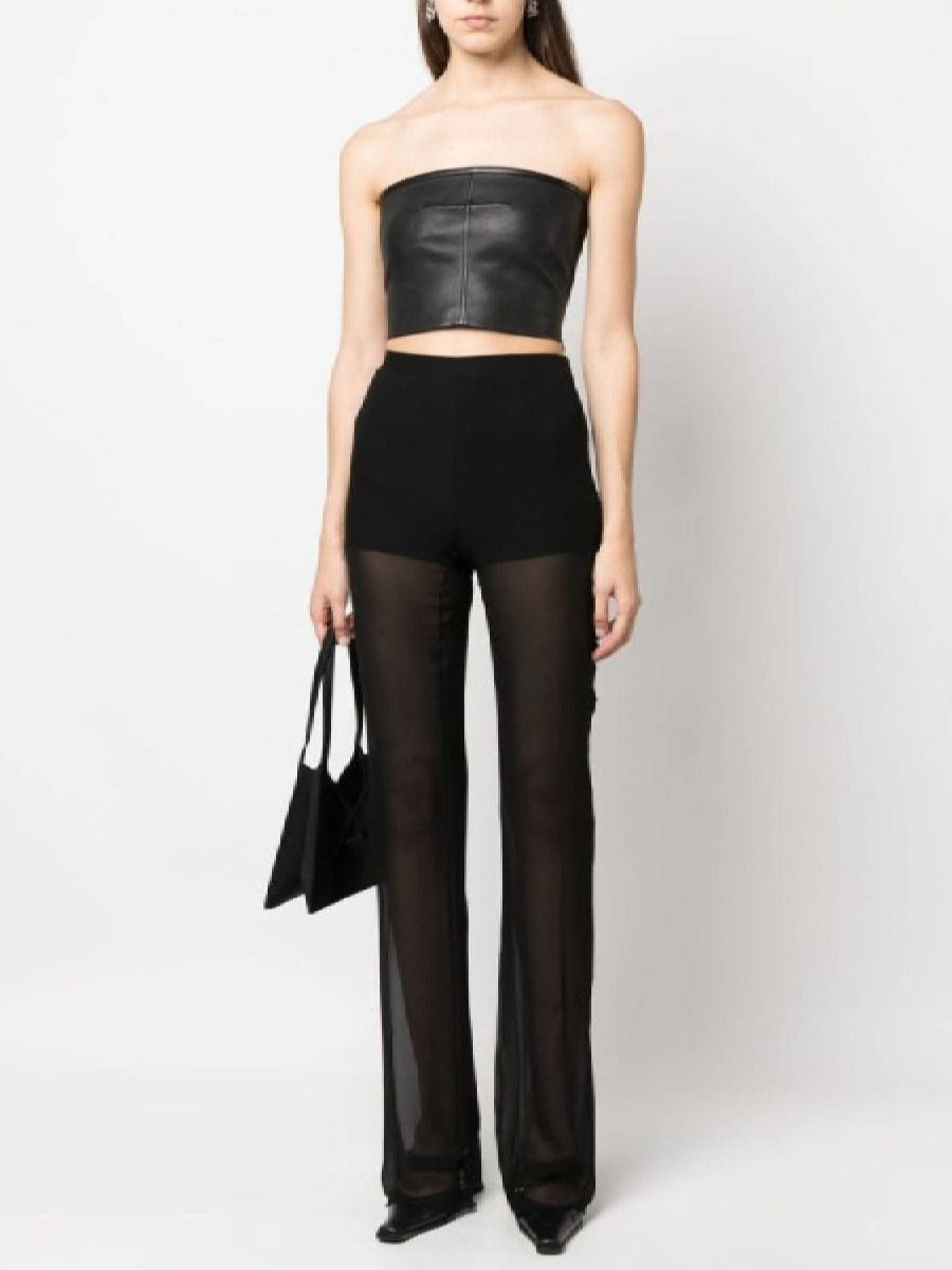 Nensi Dojaka Pantalones Seda Semitransparente color Negro sku 761-003199 01 - Foto 2