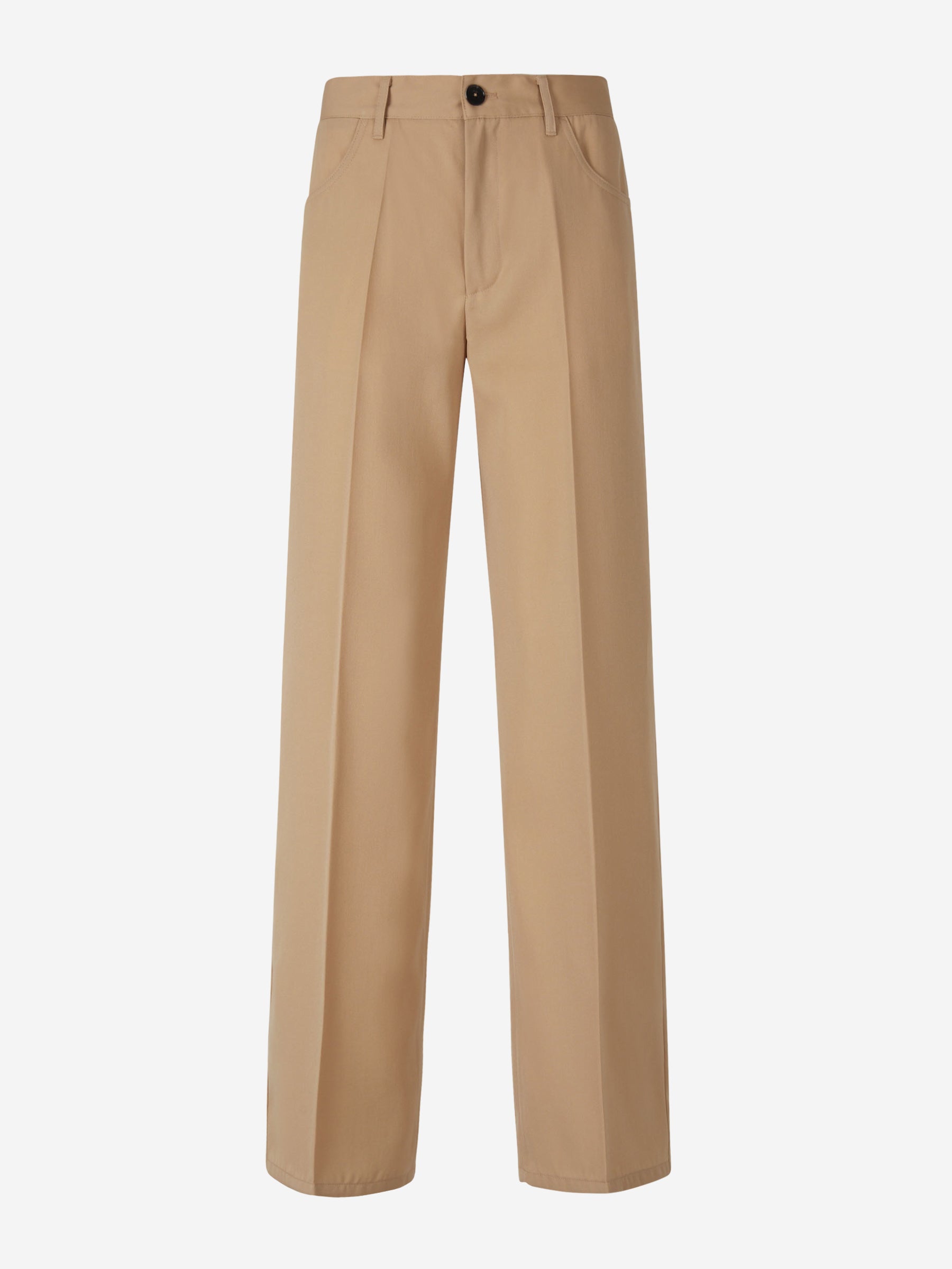 Outlet online Jil Sander Mujer Pantalones Anchos Lana color Beis sku 761-003210 01 - Foto 1