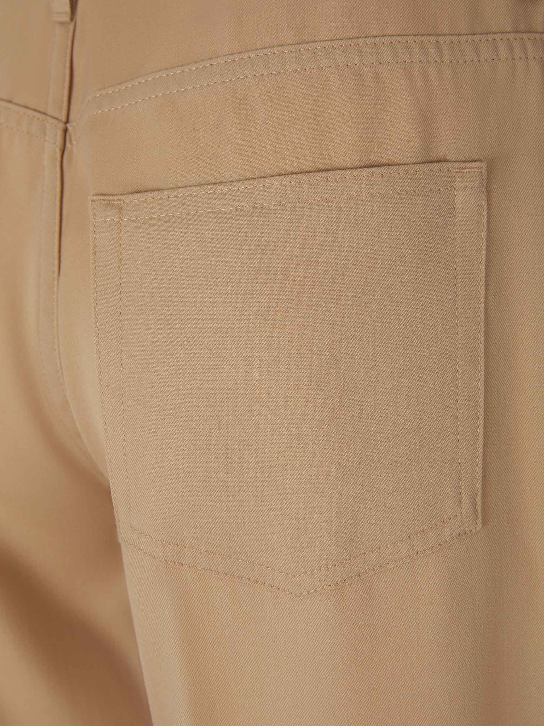 Outlet online Jil Sander Mujer Pantalones Anchos Lana color Beis sku 761-003210 01 - Foto 4