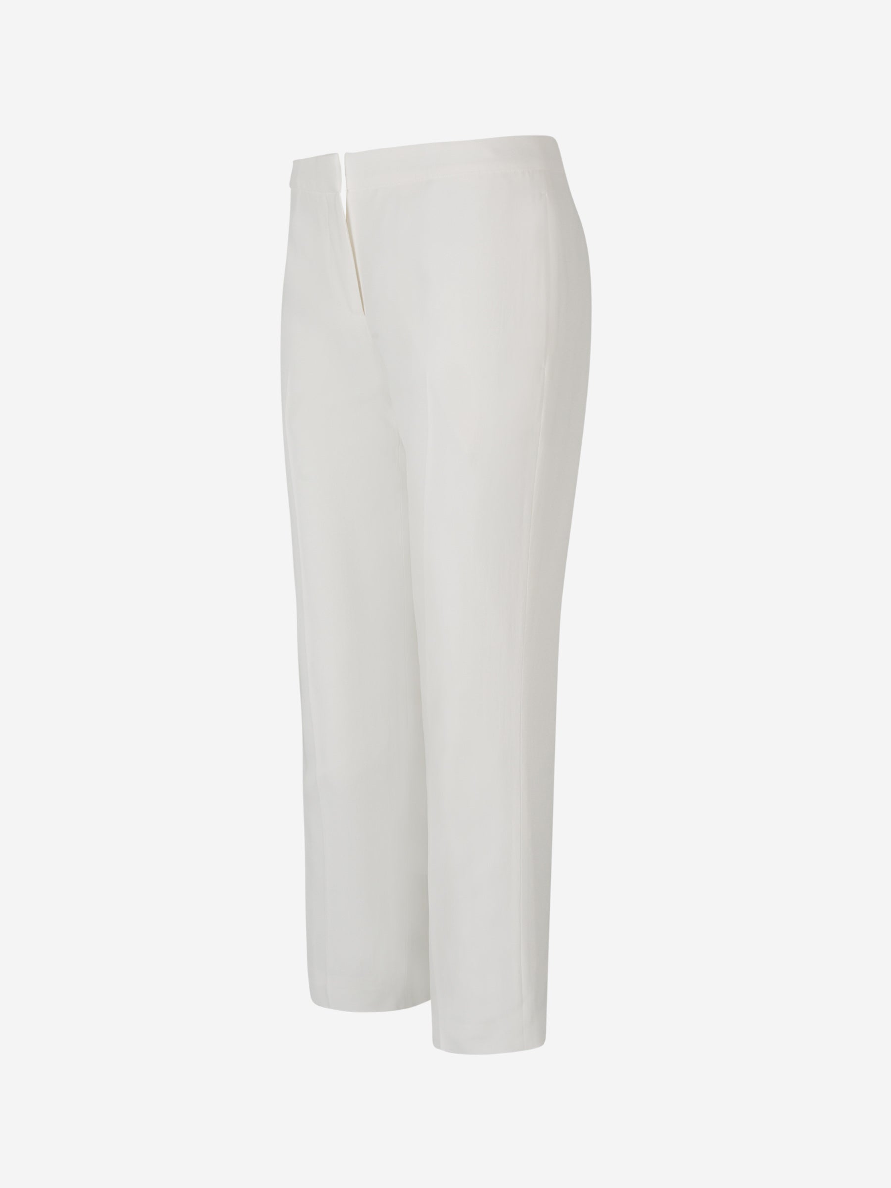 Outlet online Alexander McQueen Mujer Pantalones Crepé Leaf color Marfil sku 761-003299 01 - Foto 3