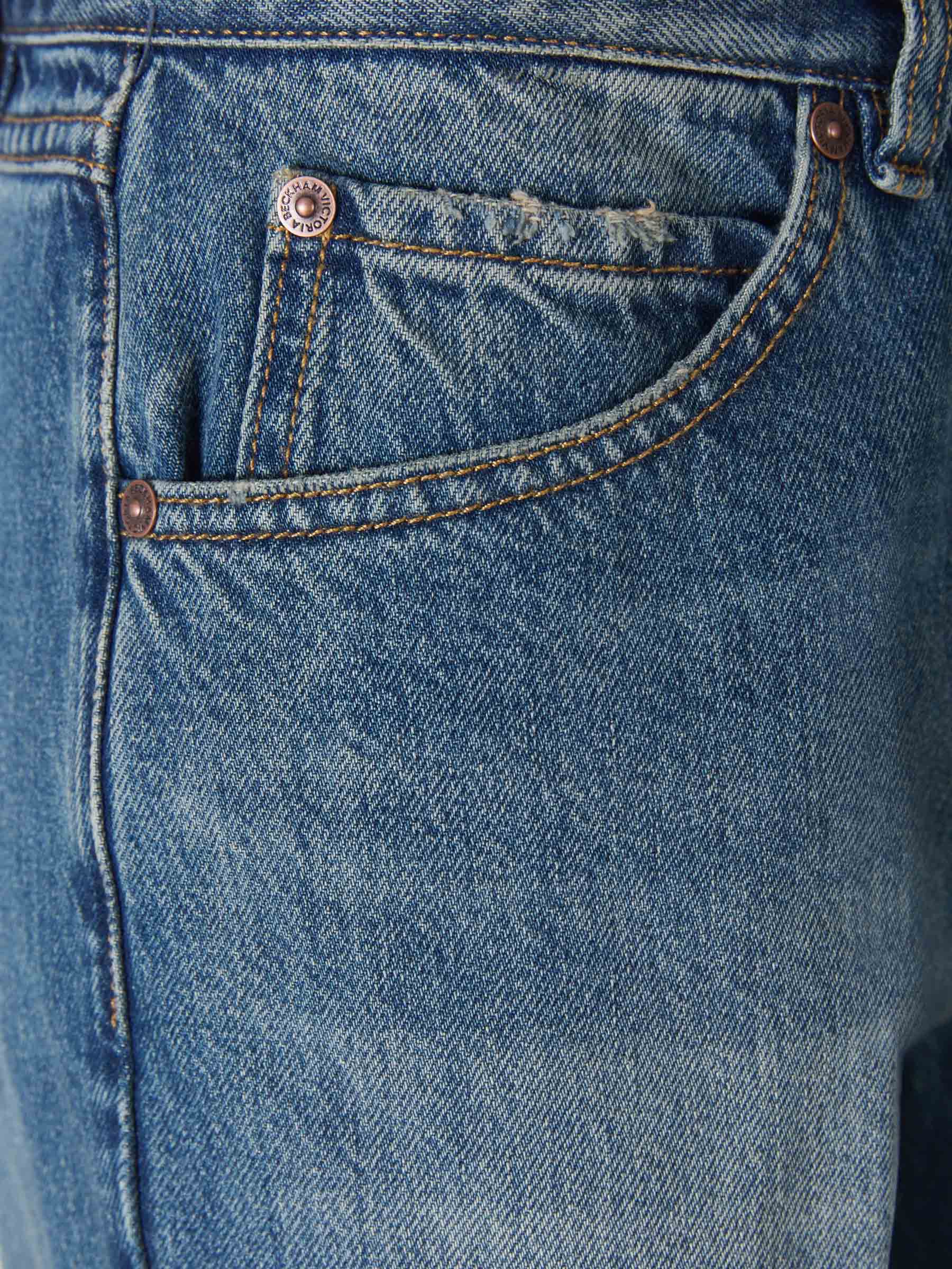 Victoria Beckham Jeans Anita Algodón color Azul Denim sku 763-001296 01 - Foto 3