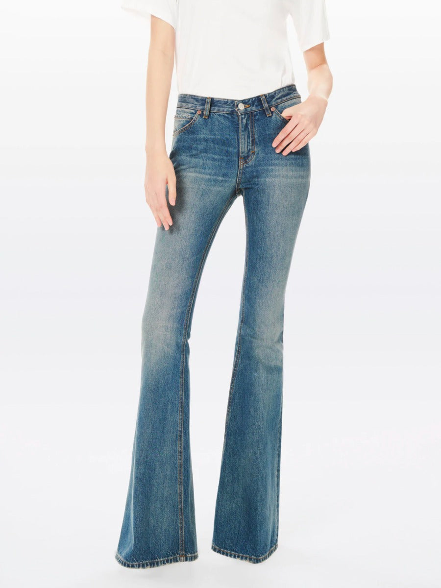 Victoria Beckham Jeans Anita Algodón color Azul Denim sku 763-001296 01 - Foto 5