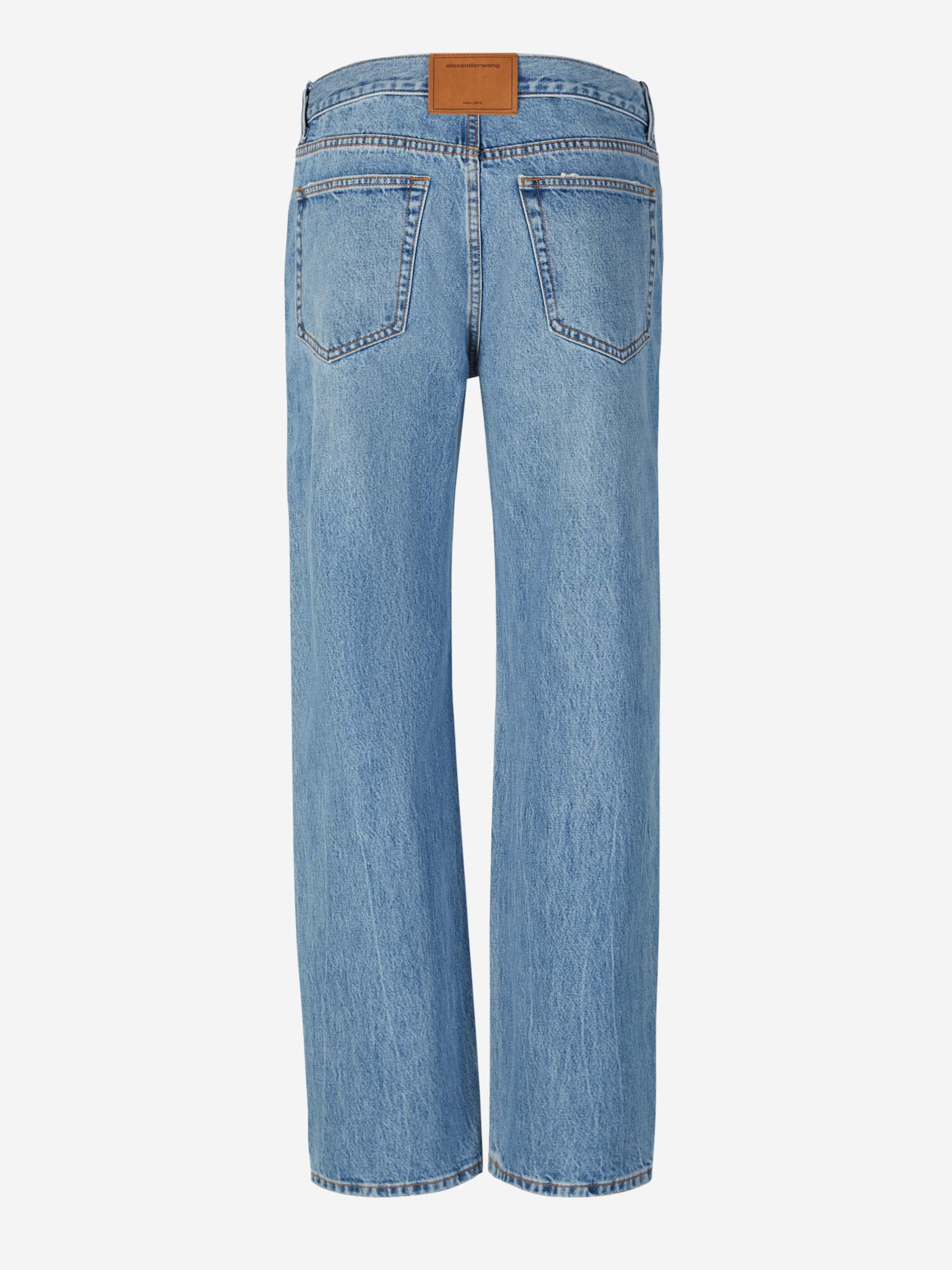 Outlet online Alexander Wang Mujer Jeans Straight Algodón color Azul Denim sku 763-001458 01 - Foto 2
