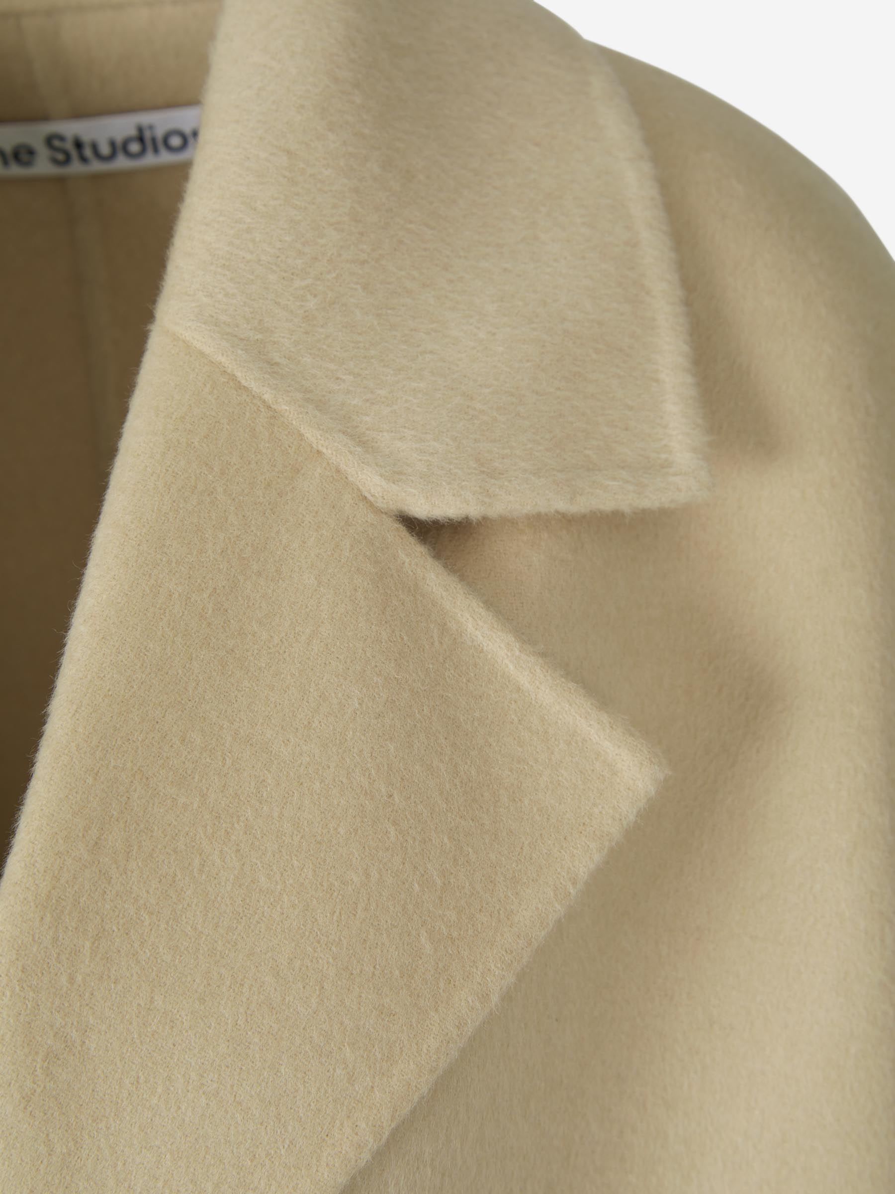 Acne Studios Abrigo Lana color Beis sku 771-001319 01 - Foto 3