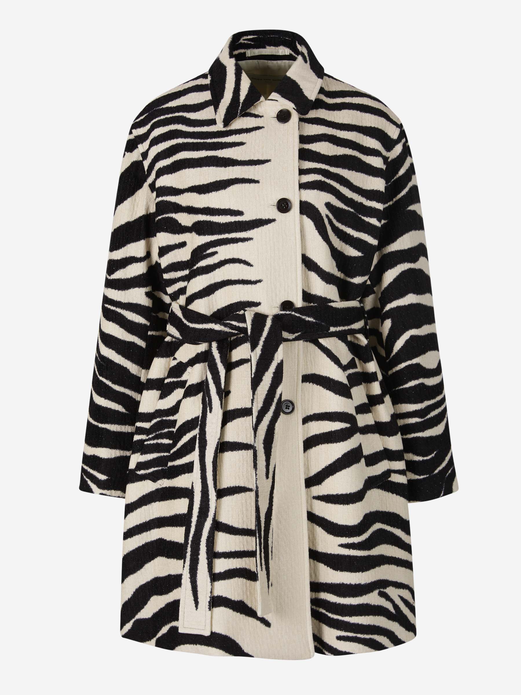 Dries Van Noten Abrigo Motivo Animal Cinturón color Crema sku 771-001334 01 - Foto 1