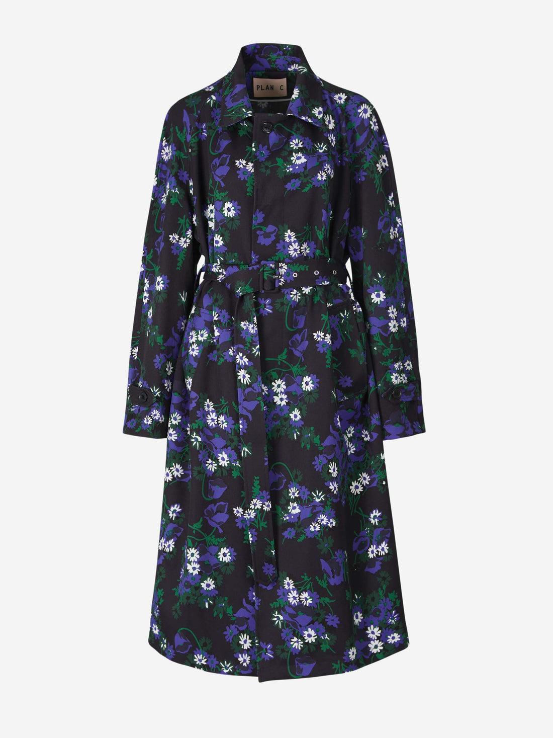 Plan C Abrigo Motivo Floral color Negro sku 771-001379 01 - Foto 1