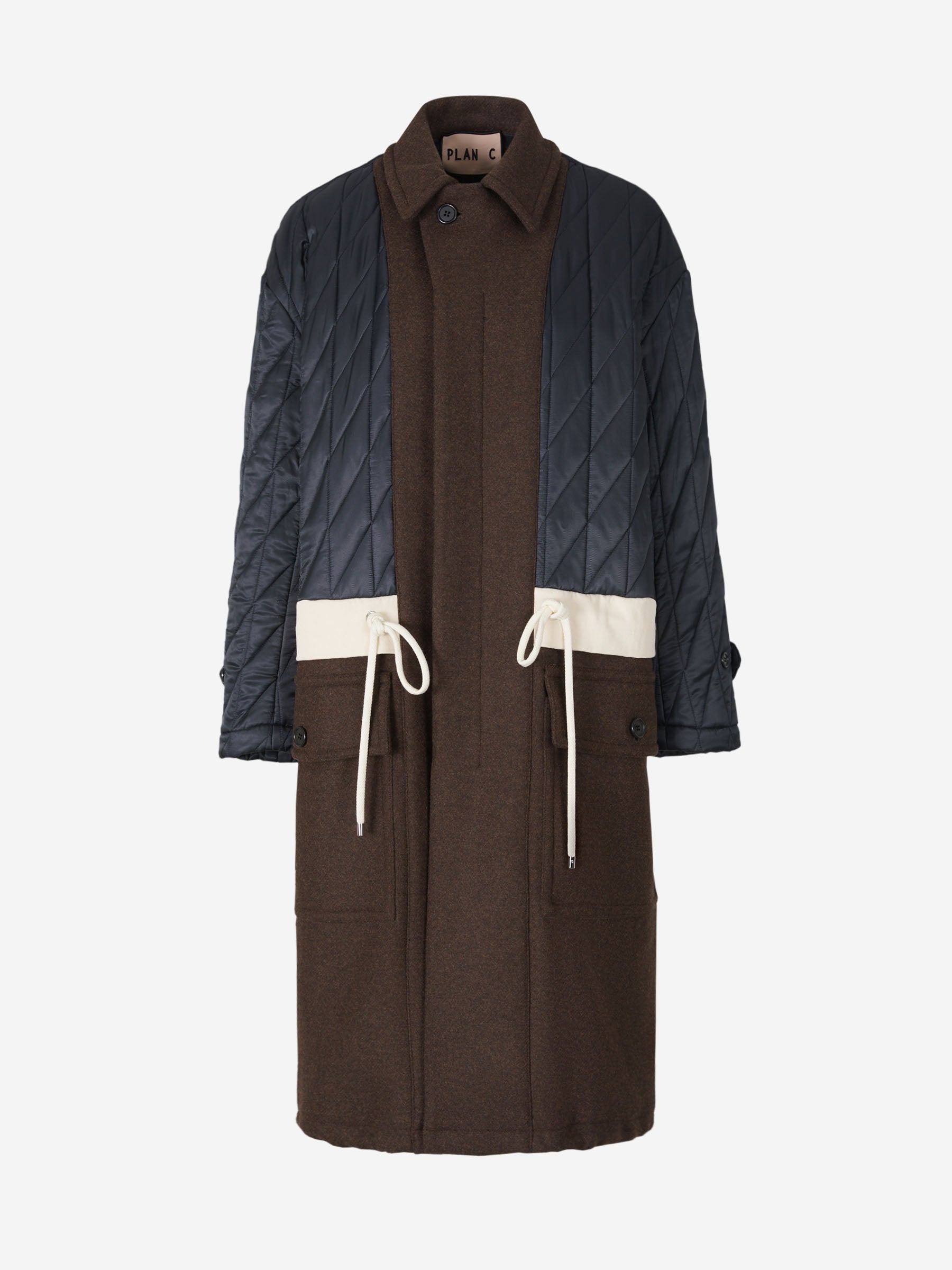 Plan C Abrigo Paneles Acolchado color Marrón sku 771-001380 01 - Foto 1