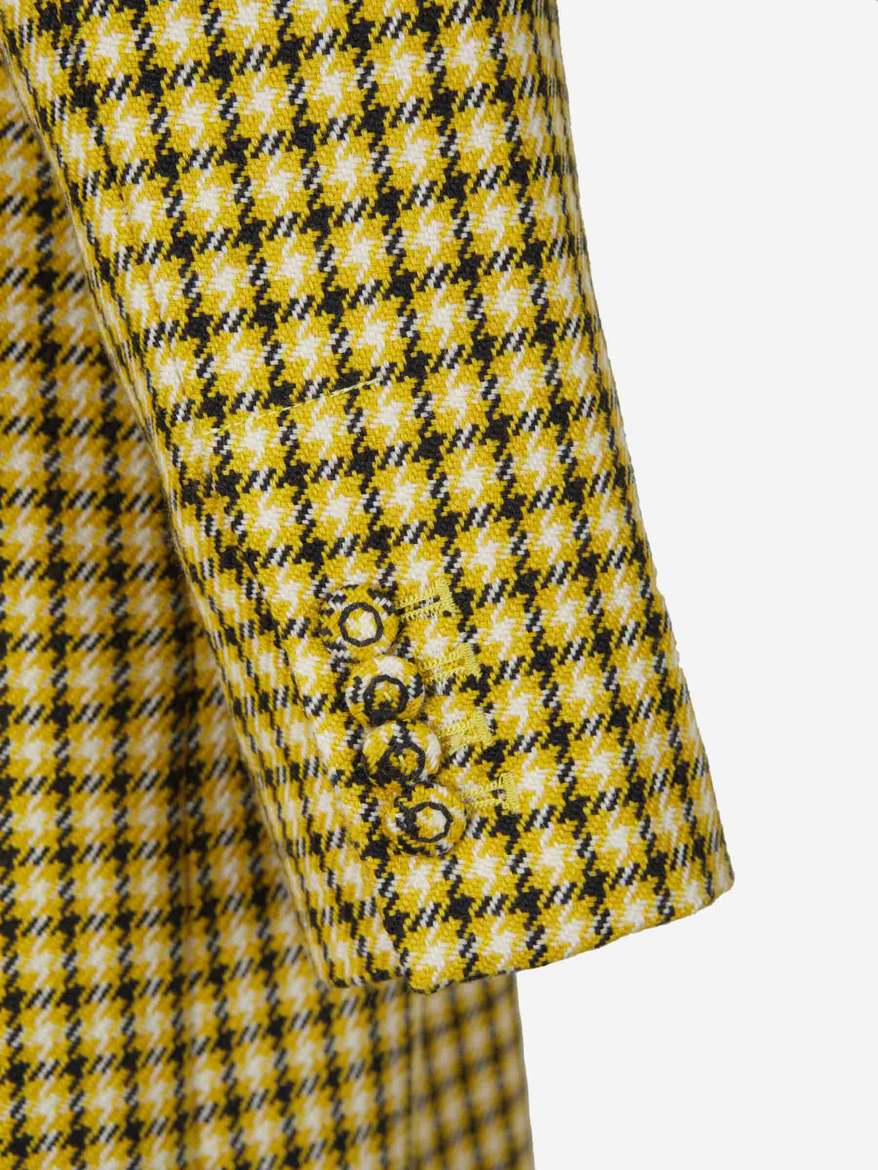 Plan C Abrigo Cuadros Tartán color Amarillo sku 771-001382 01 - Foto 5