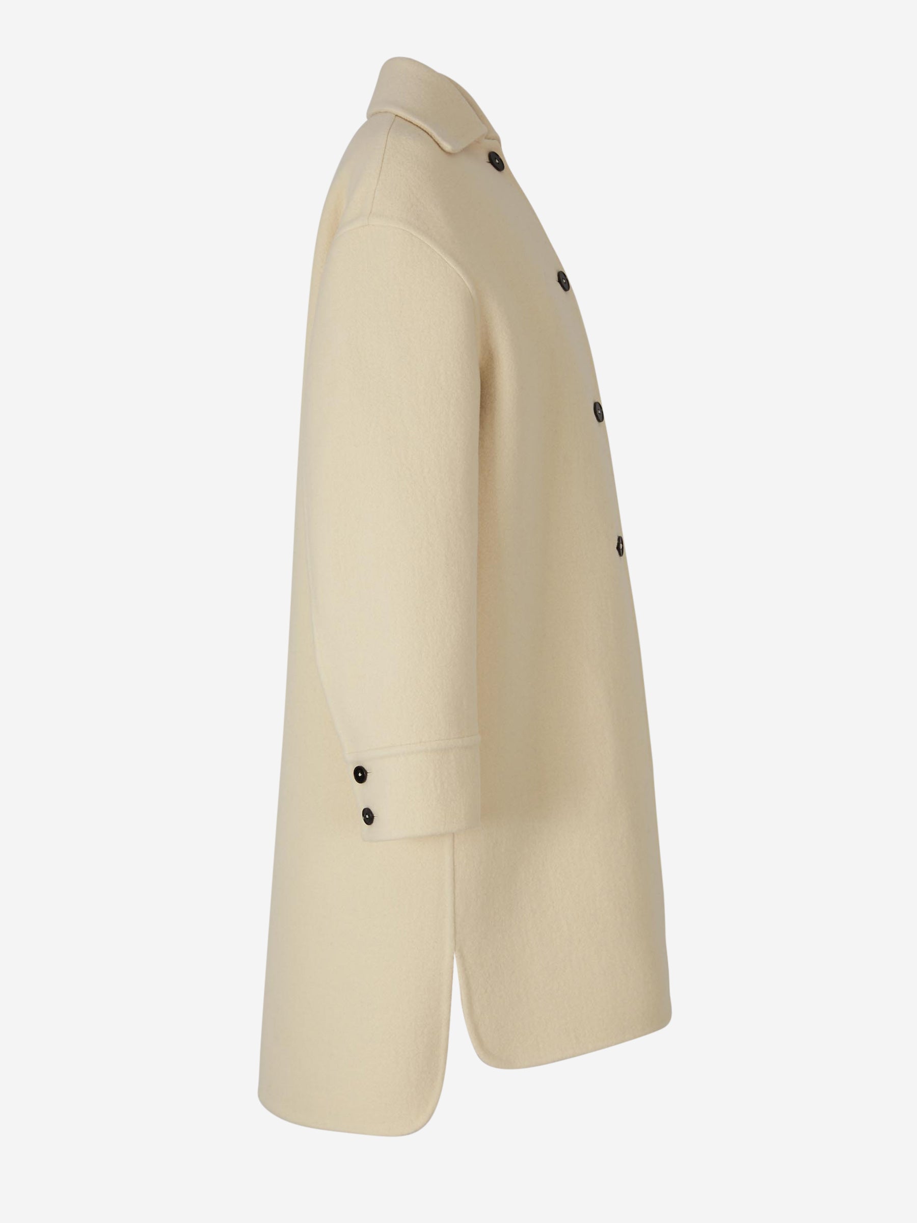 Jil Sander Abrigo Lana Asimétrico color Crema sku 771-001422 01 - Foto 2