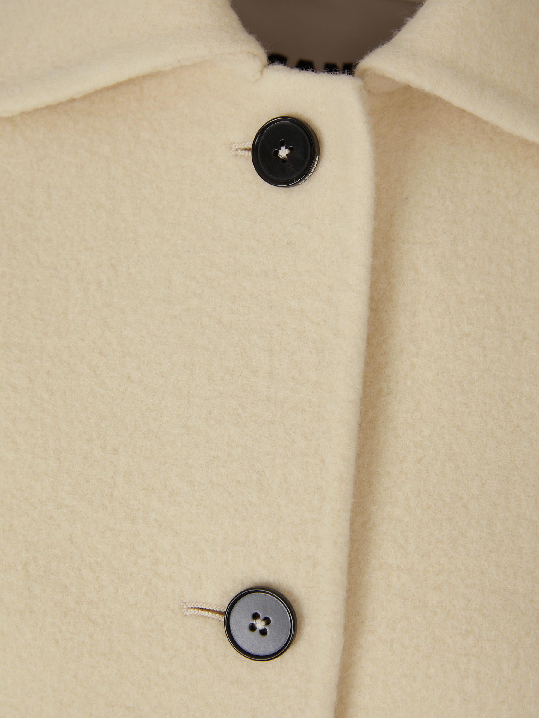 Jil Sander Abrigo Lana Asimétrico color Crema sku 771-001422 01 - Foto 4