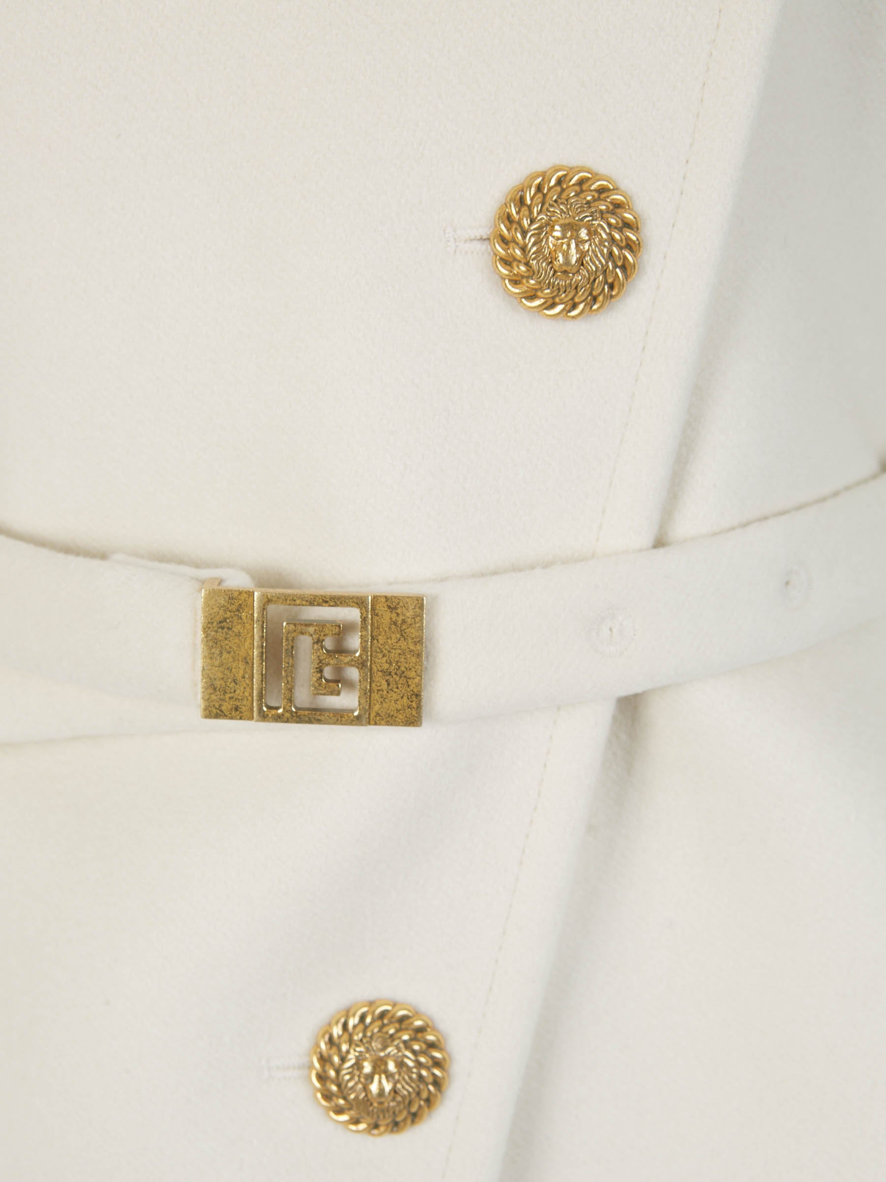 Balmain Abrigo Lana Cuello Oversize color Beis sku 771-001478 01 - Foto 4