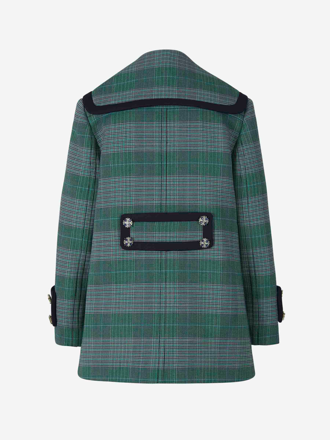 Zimmermann Abrigo Motivo Cuadros color Verde Azulado sku 774-000374 01 - Foto 2