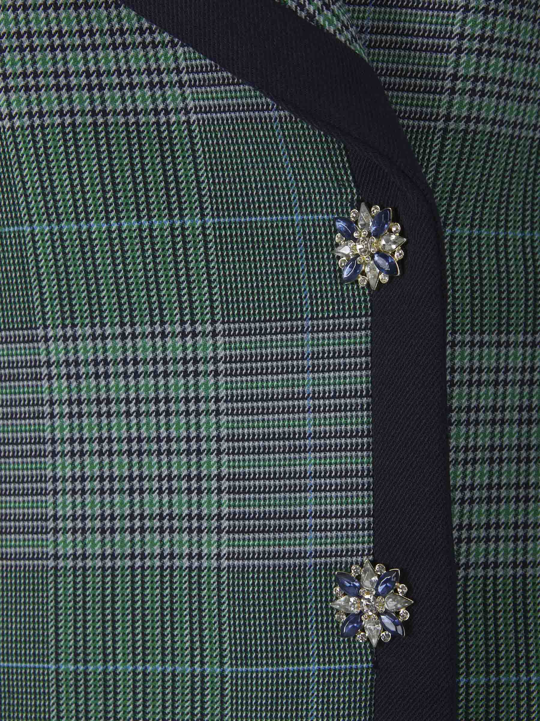 Zimmermann Abrigo Motivo Cuadros color Verde Azulado sku 774-000374 01 - Foto 4