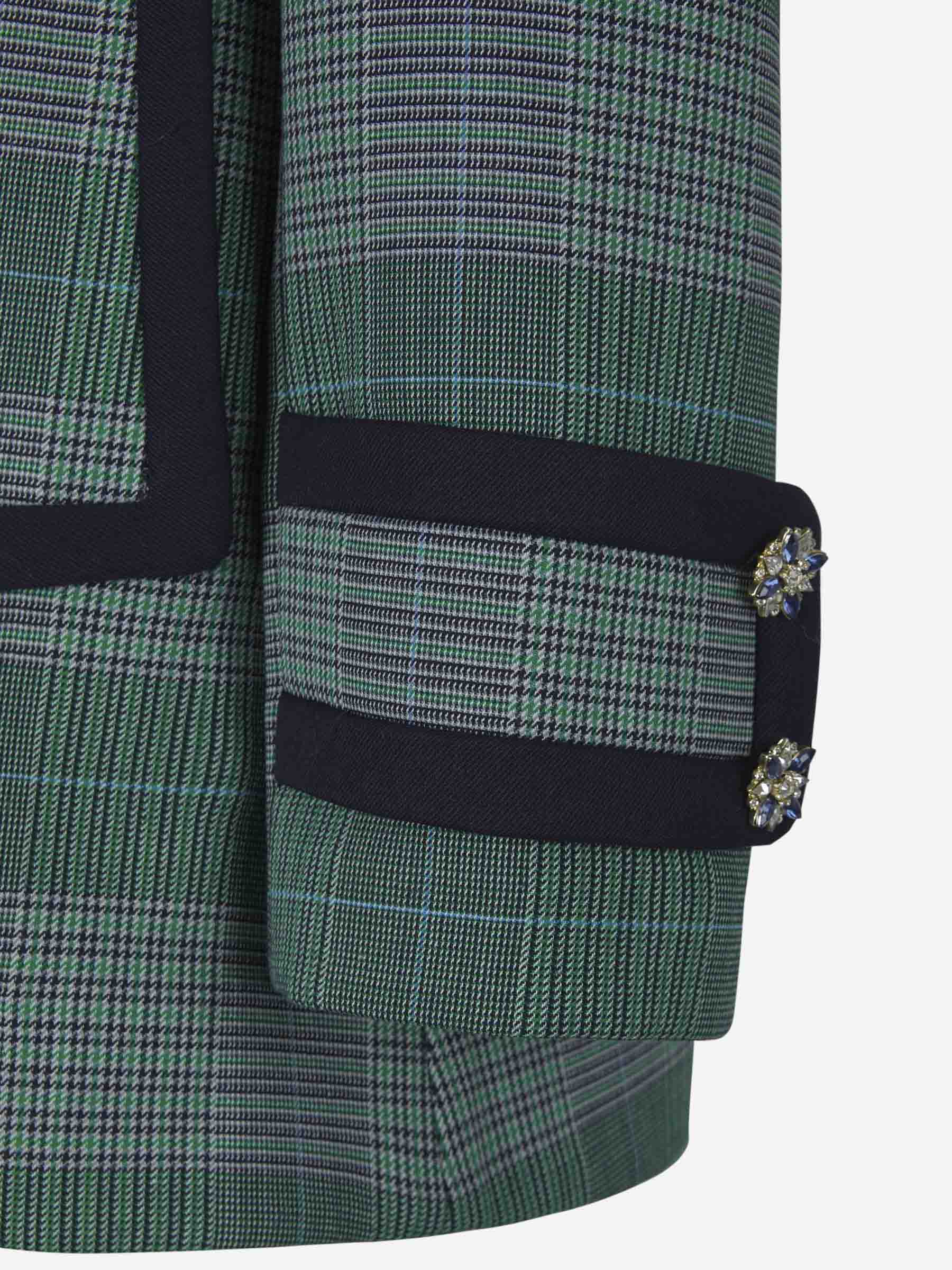 Zimmermann Abrigo Motivo Cuadros color Verde Azulado sku 774-000374 01 - Foto 6